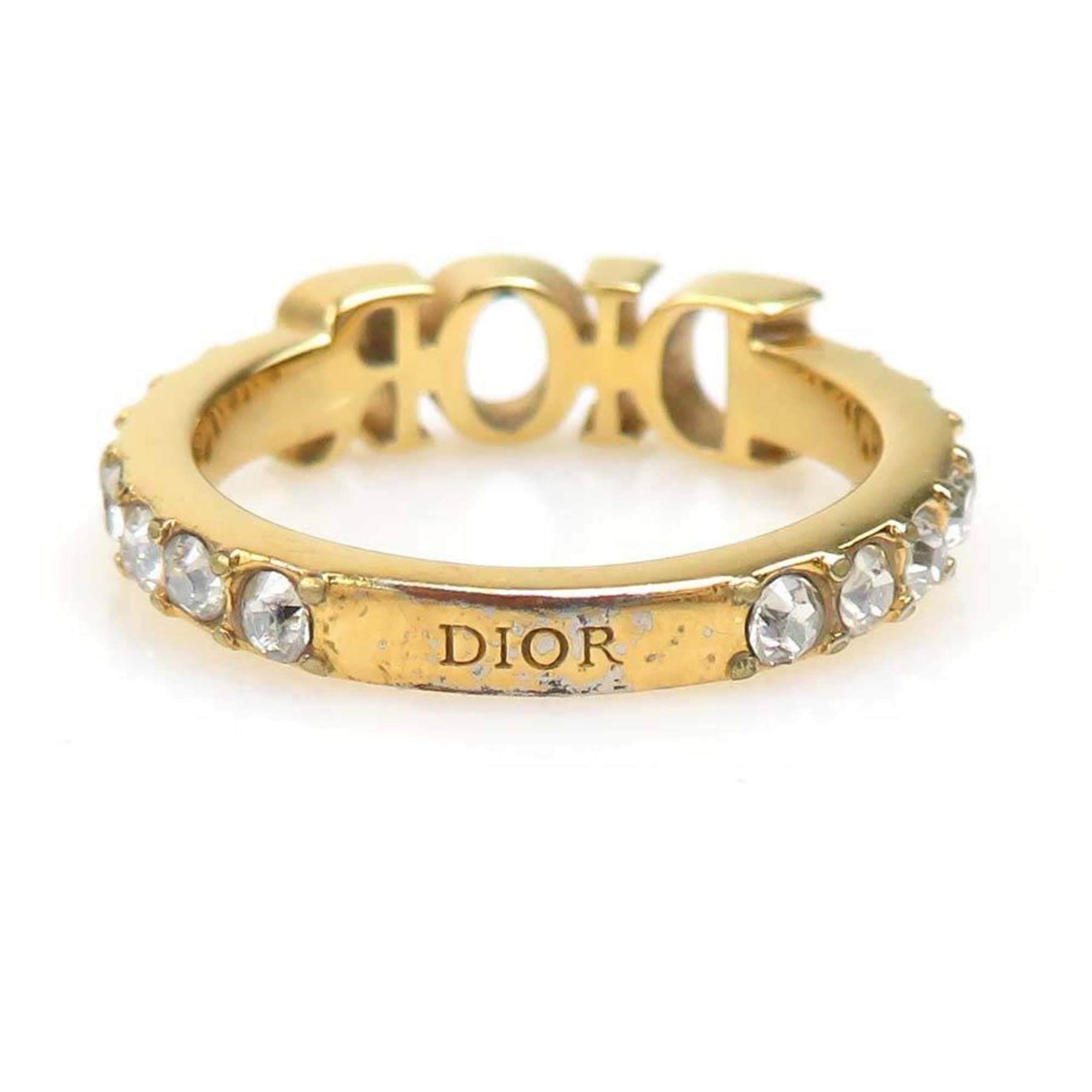Christian Dior Gold Metal Band Ring (Pre-Owned)