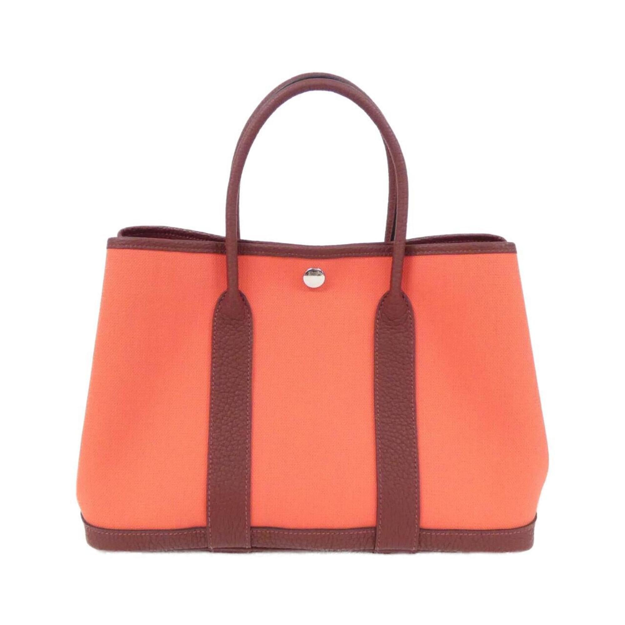Hermes Rouge H Leather Handbag (Pre-Owned)