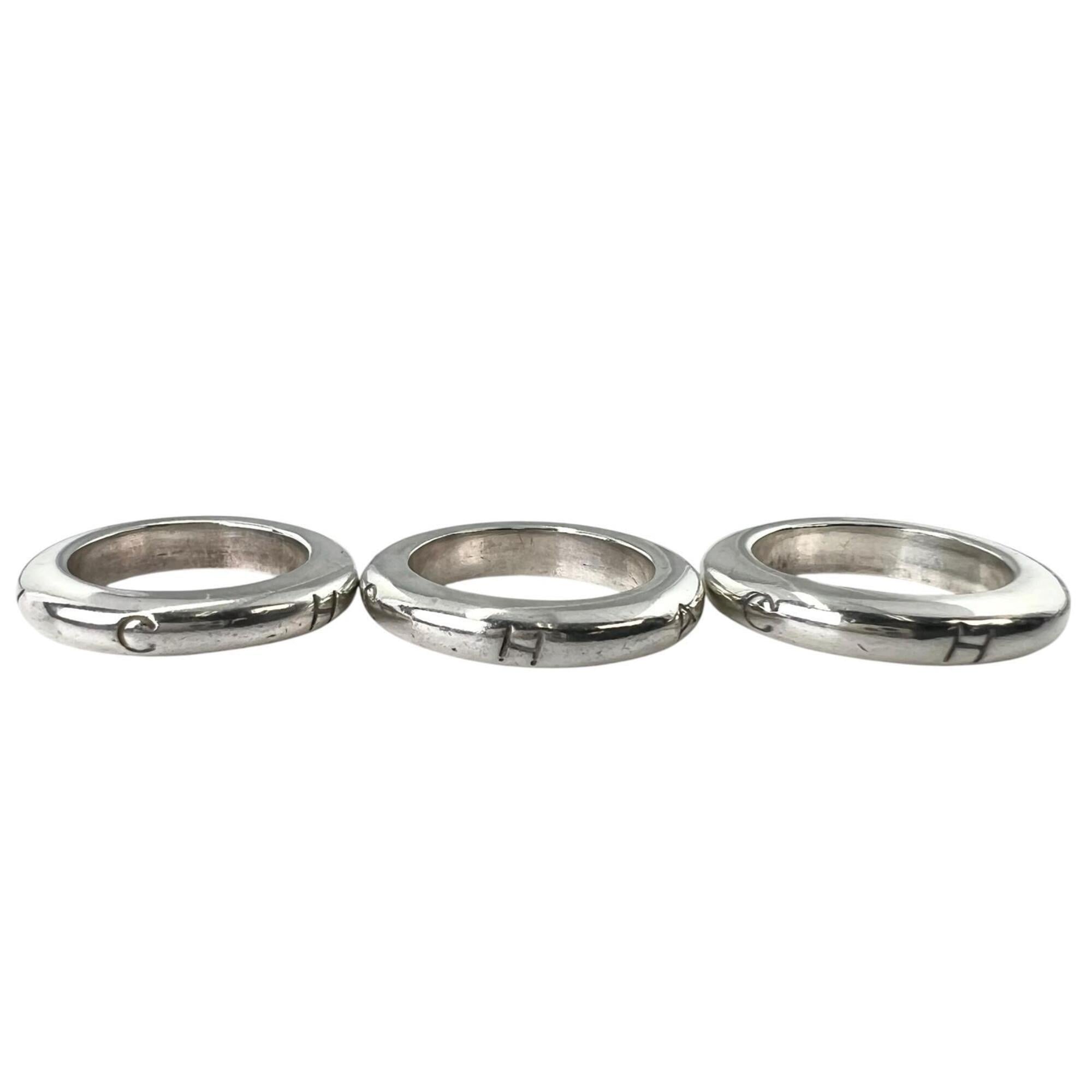 Chanel Silver Silver 925 Band Ring (Pre-Owned)
