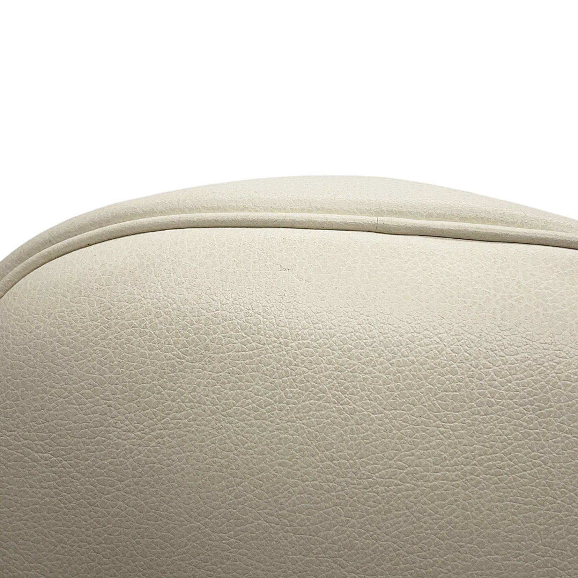 Prada White Leather Handbag Shoulder Bag (Pre-Owned)