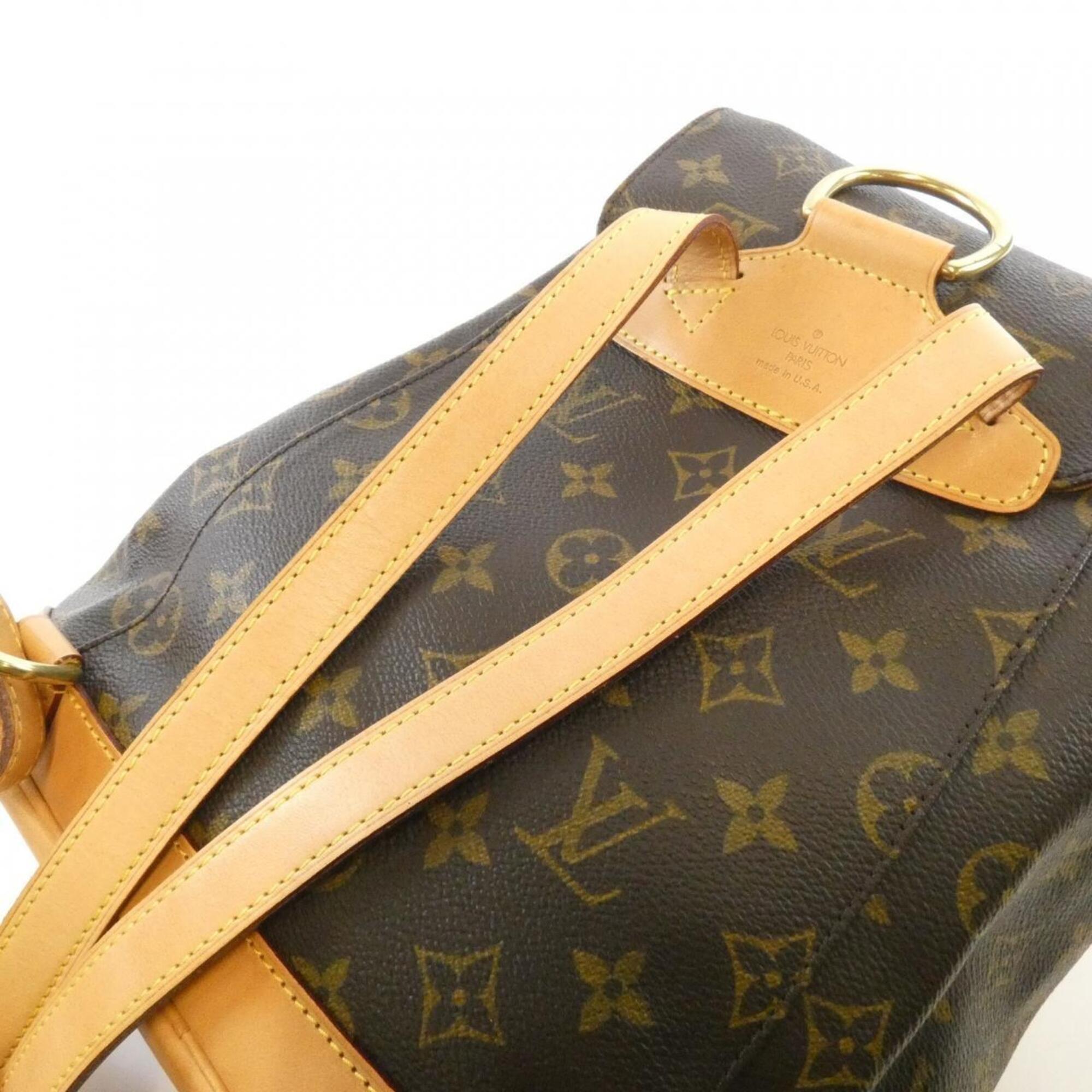 Louis Vuitton Marron Coated Canvas Backpack (Pre-Owned)