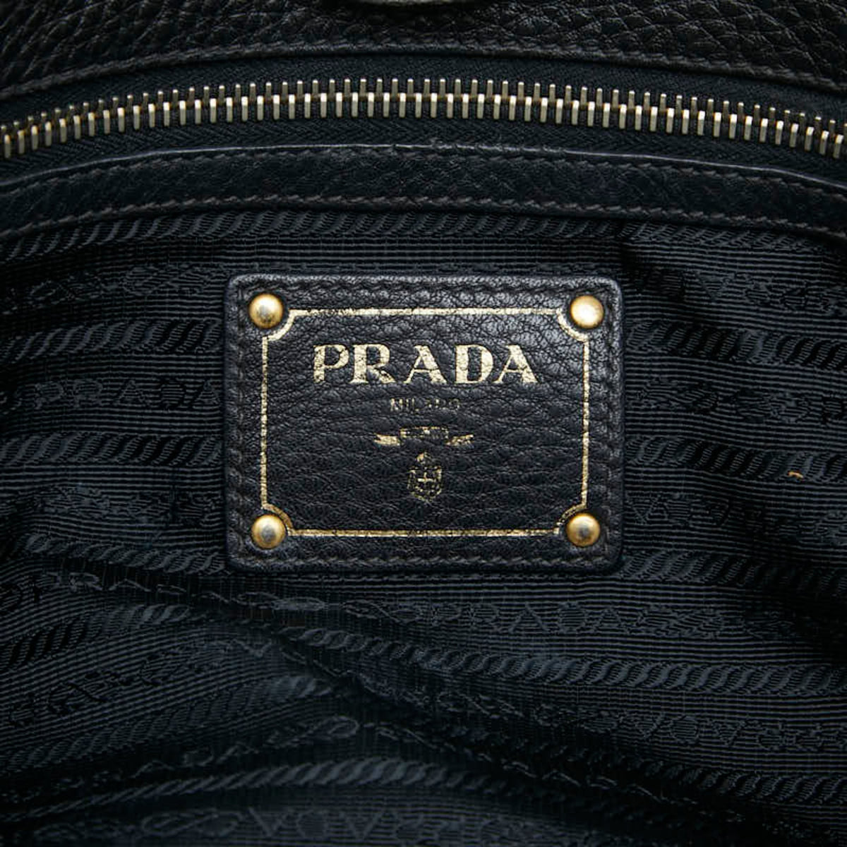 Prada Black Nylon Leather Tote Bag (Pre-Owned)