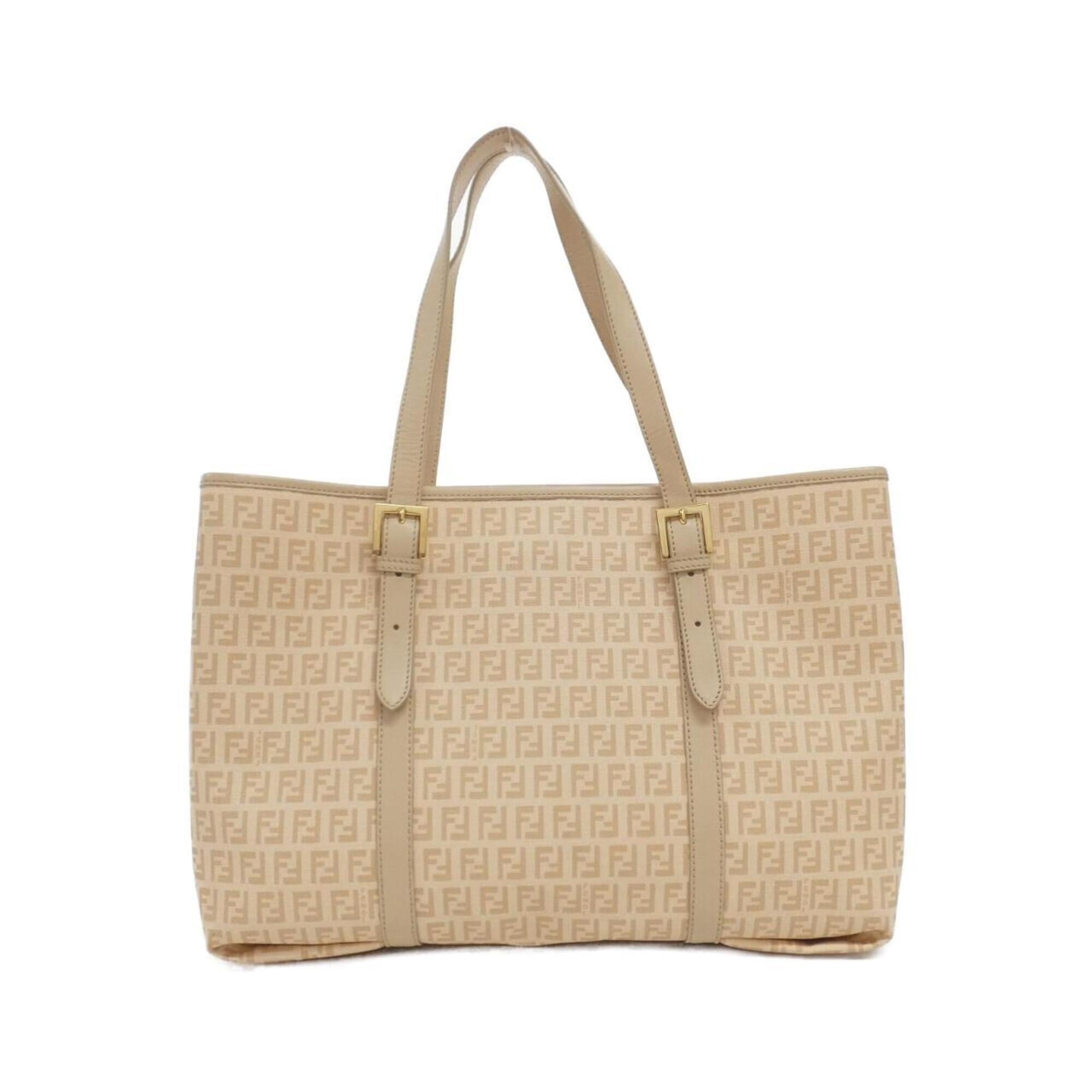 Fendi Beige Coated Canvas Handbag (Pre-Owned)