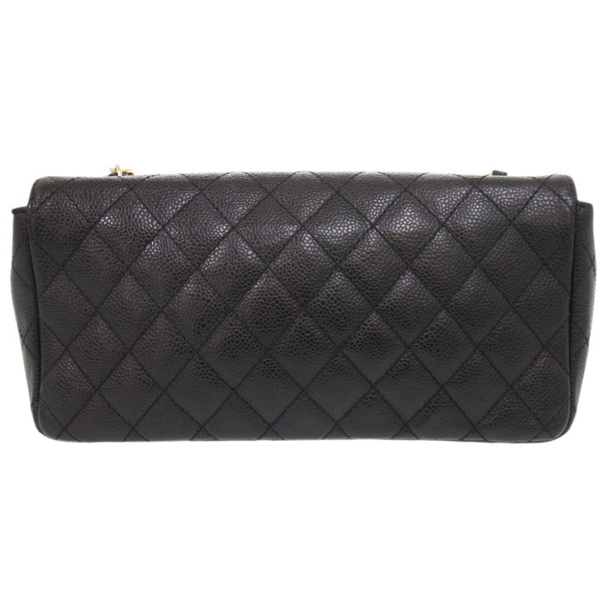 Chanel Black Grained Calfskin Shoulder Bag (Pre-Owned)