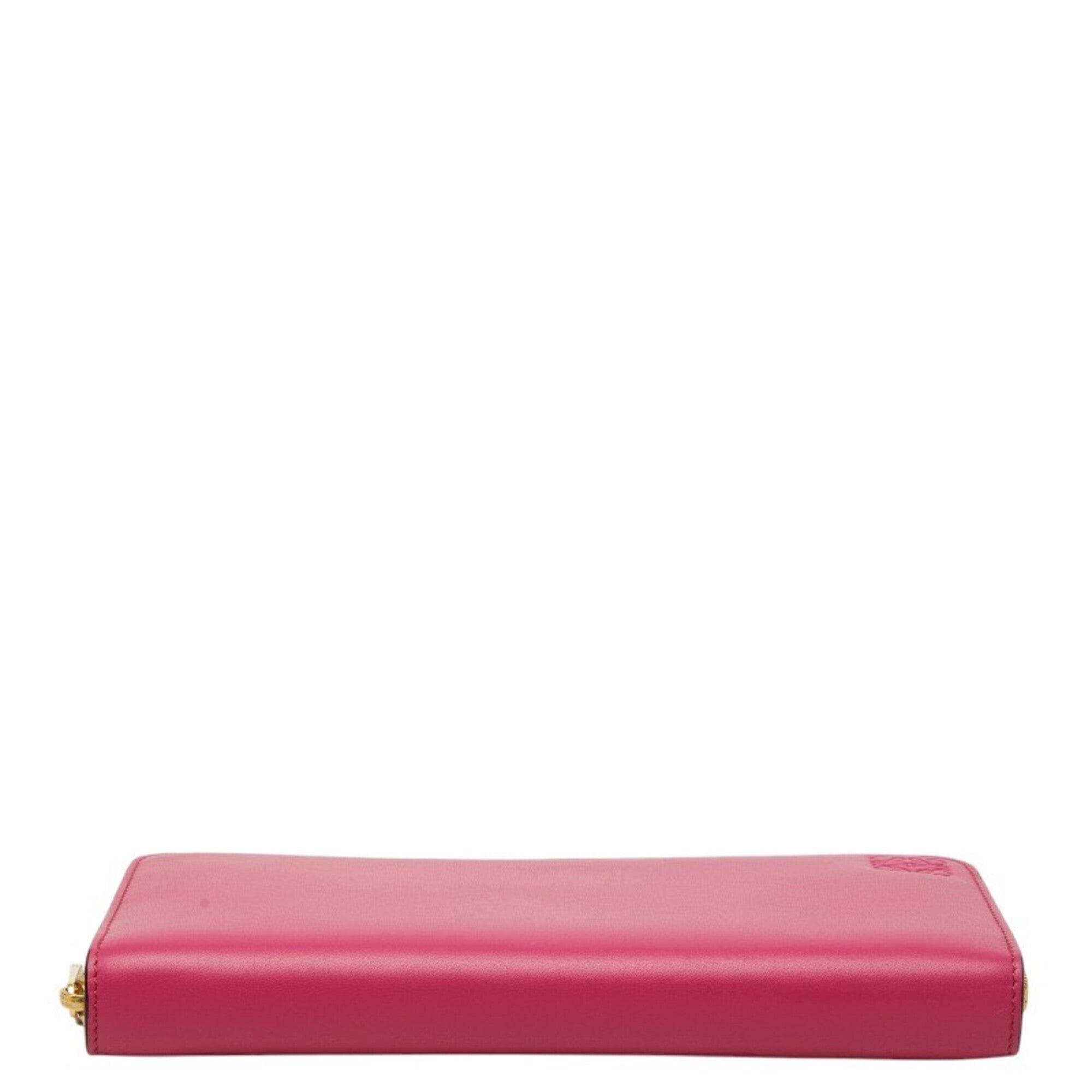 Loewe Pink Leather Long Wallet (Bi-Fold) (Pre-Owned)