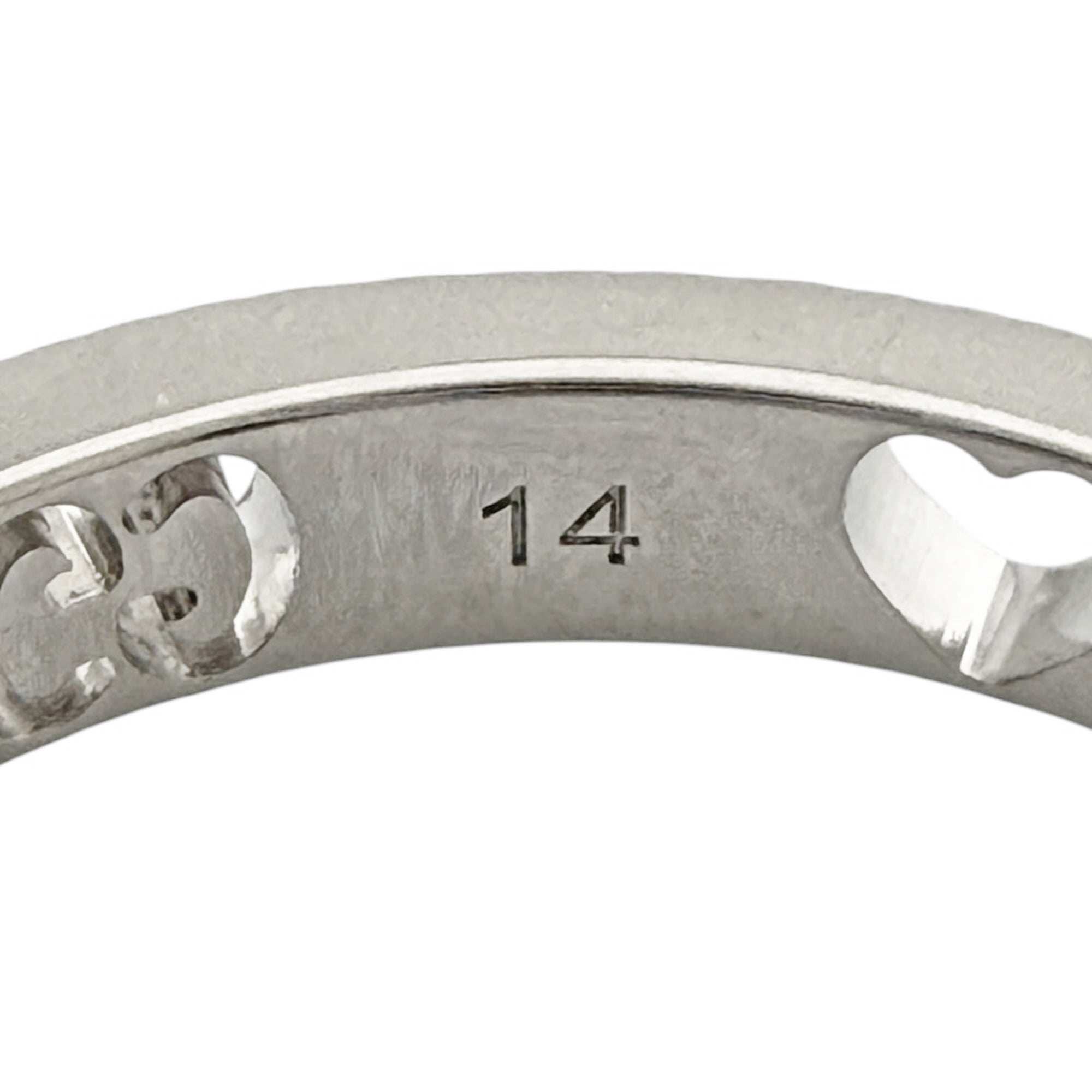 Gucci Silver White Gold (18K) Band Ring (Pre-Owned)