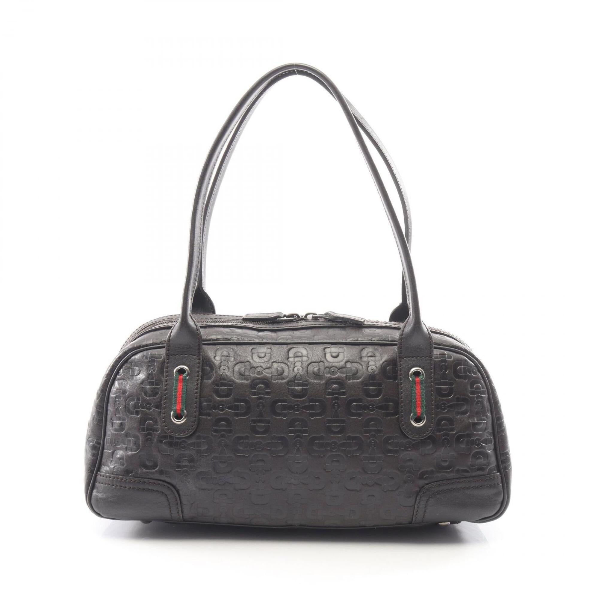 Gucci Brown Multi-Color Leather Handbag (Pre-Owned)