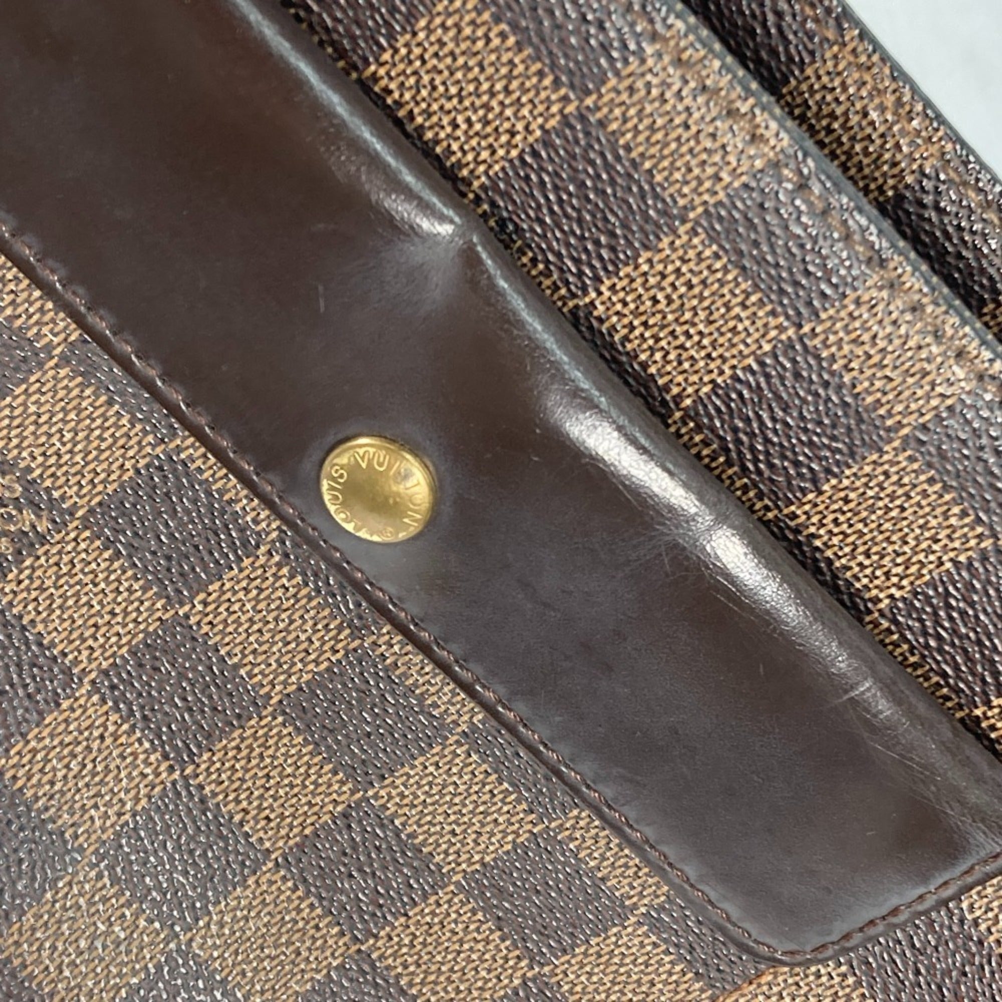 Louis Vuitton Damier Brown Damier Canvas Ebene Damier Canvas Shoulder Bag (Pre-Owned)