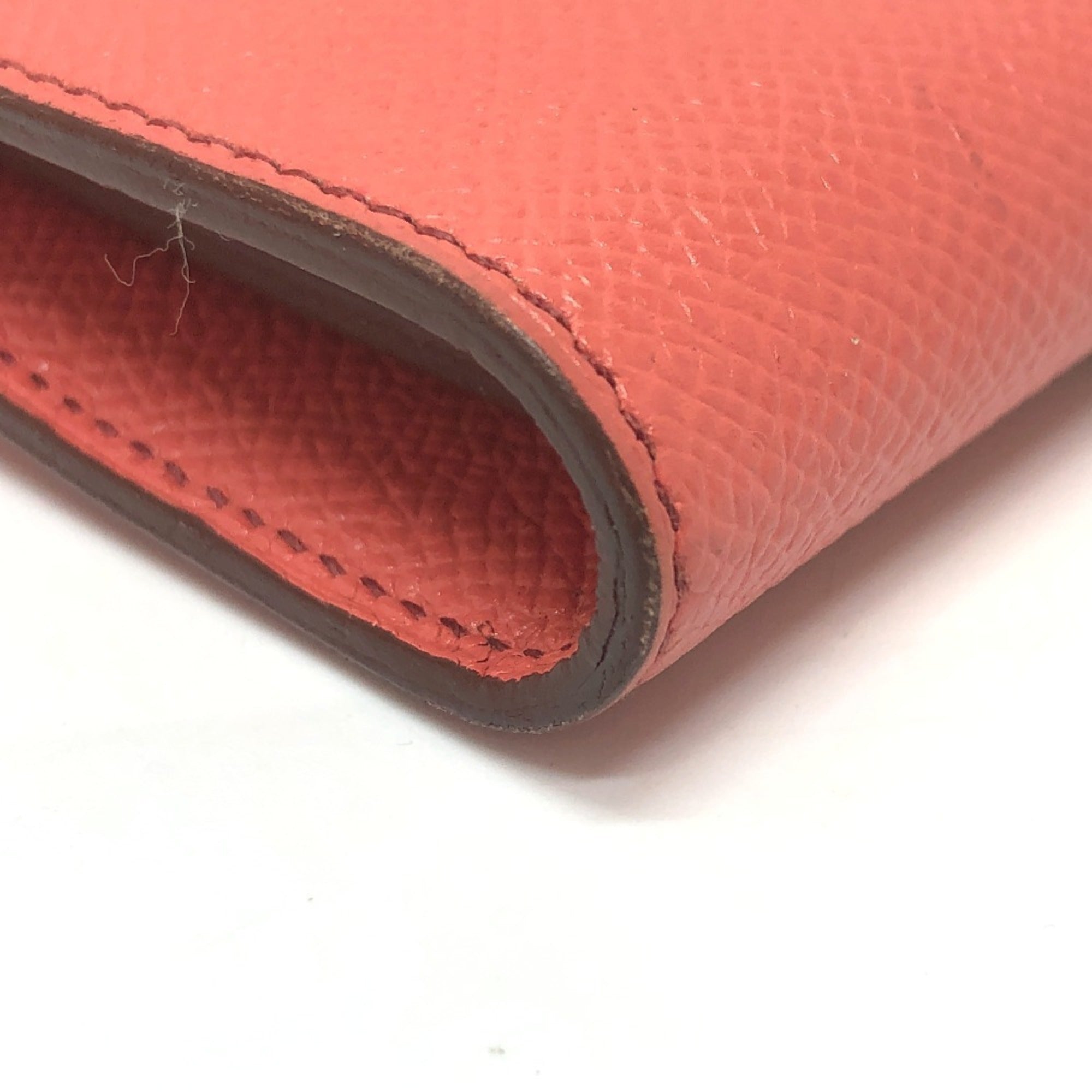 Hermes Pink Epsom Leather Long Wallet (Bi-Fold) (Pre-Owned)