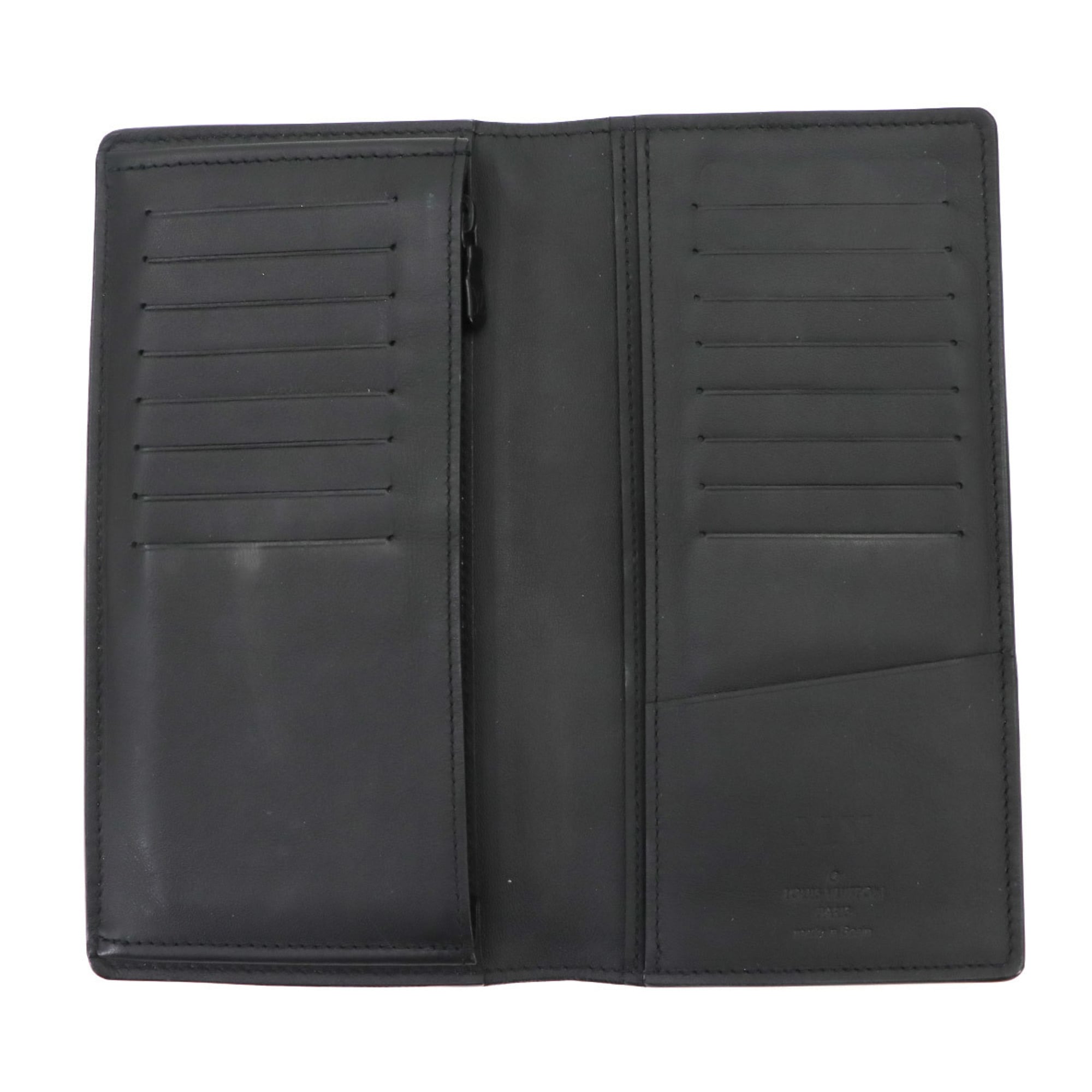 Louis Vuitton Black Monogram Shadow Long Wallet (Bi-Fold) (Pre-Owned)
