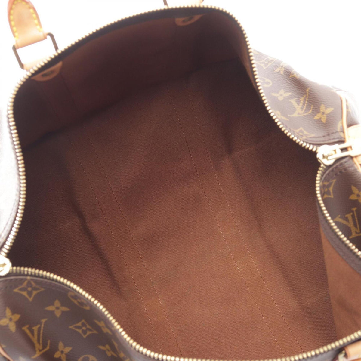 Louis Vuitton Brown Coated Canvas Leather Boston Bag Handbag (Pre-Owned)