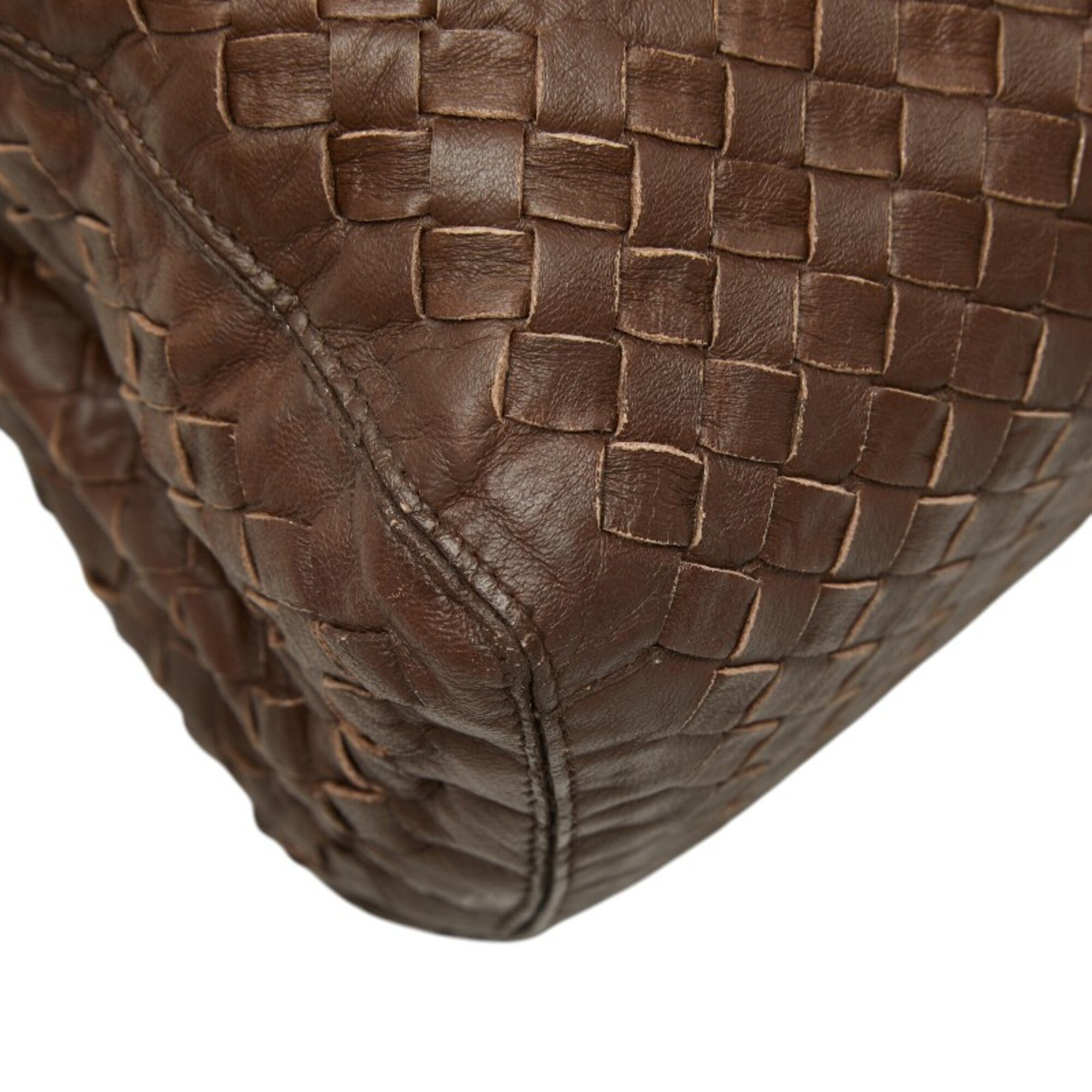 Bottega Veneta Brown Leather Shoulder Bag Tote Bag (Pre-Owned)