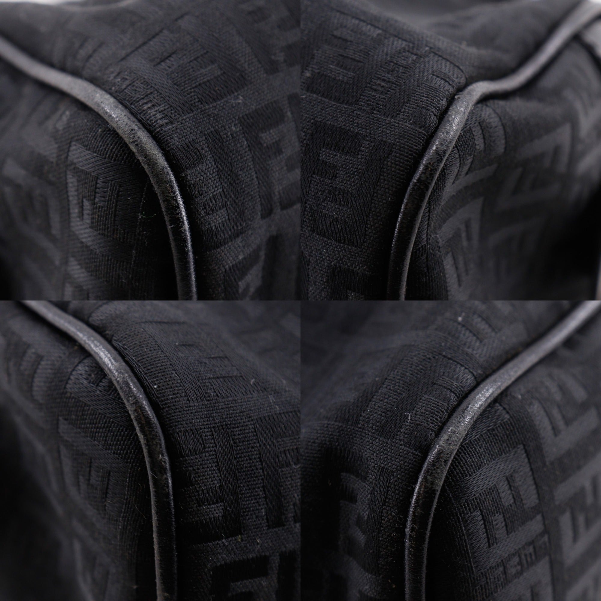 Fendi Zucchino Black Nylon Canvas Tote Bag (Pre-Owned)
