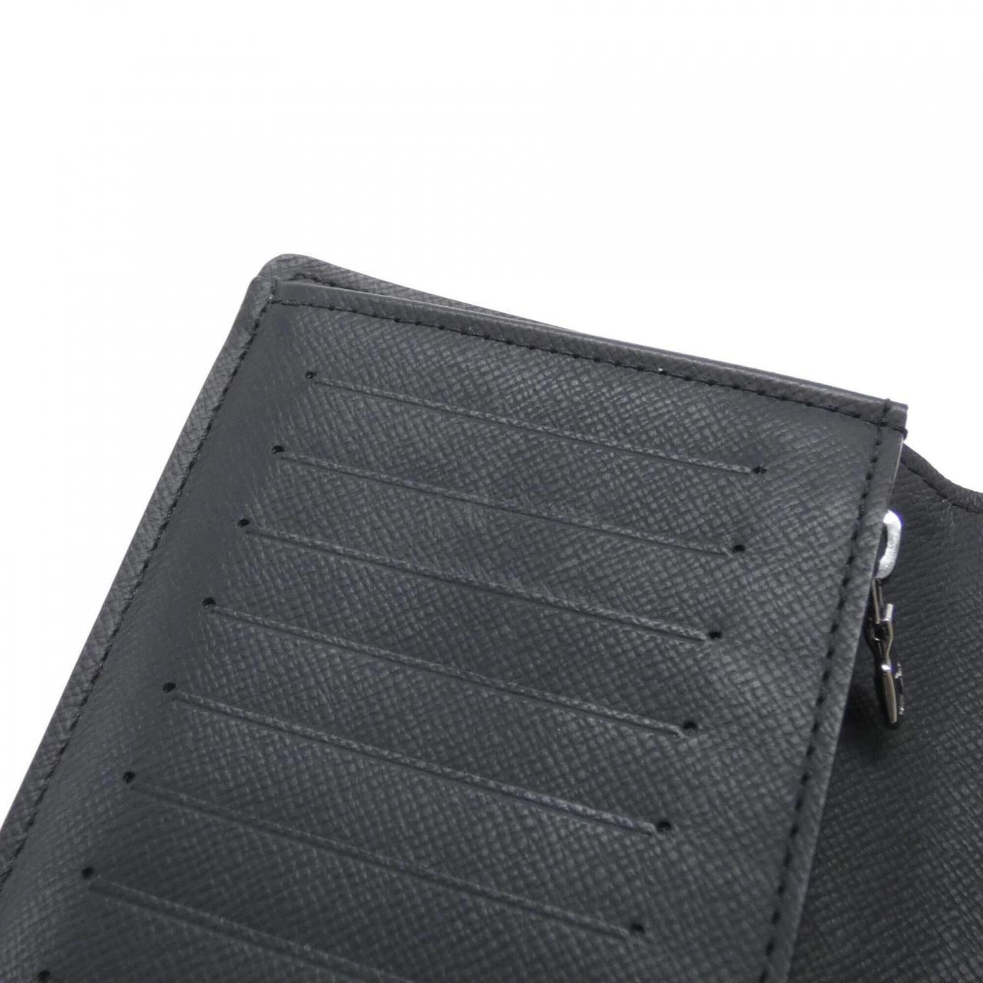 Louis Vuitton Black Coated Canvas Long Wallet (Bi-Fold) (Pre-Owned)