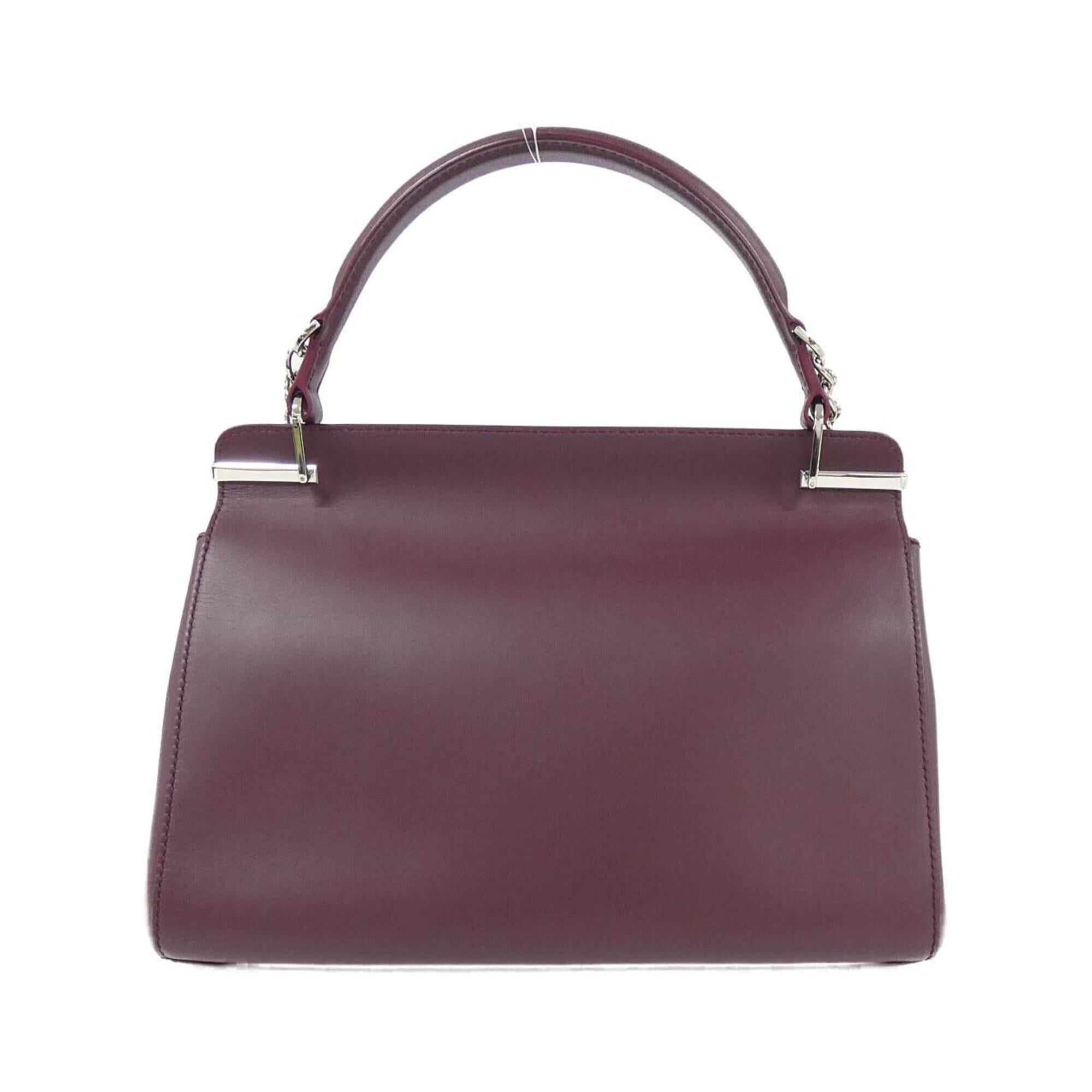 Cartier Bordeaux Leather Handbag (Pre-Owned)