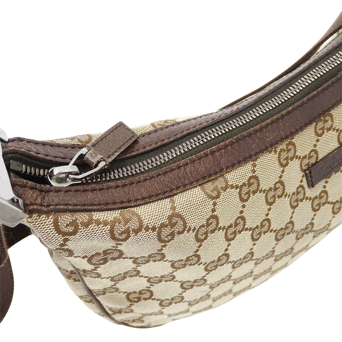 Gucci Beige Brown Gg Canvas Handbag Shoulder Bag (Pre-Owned)