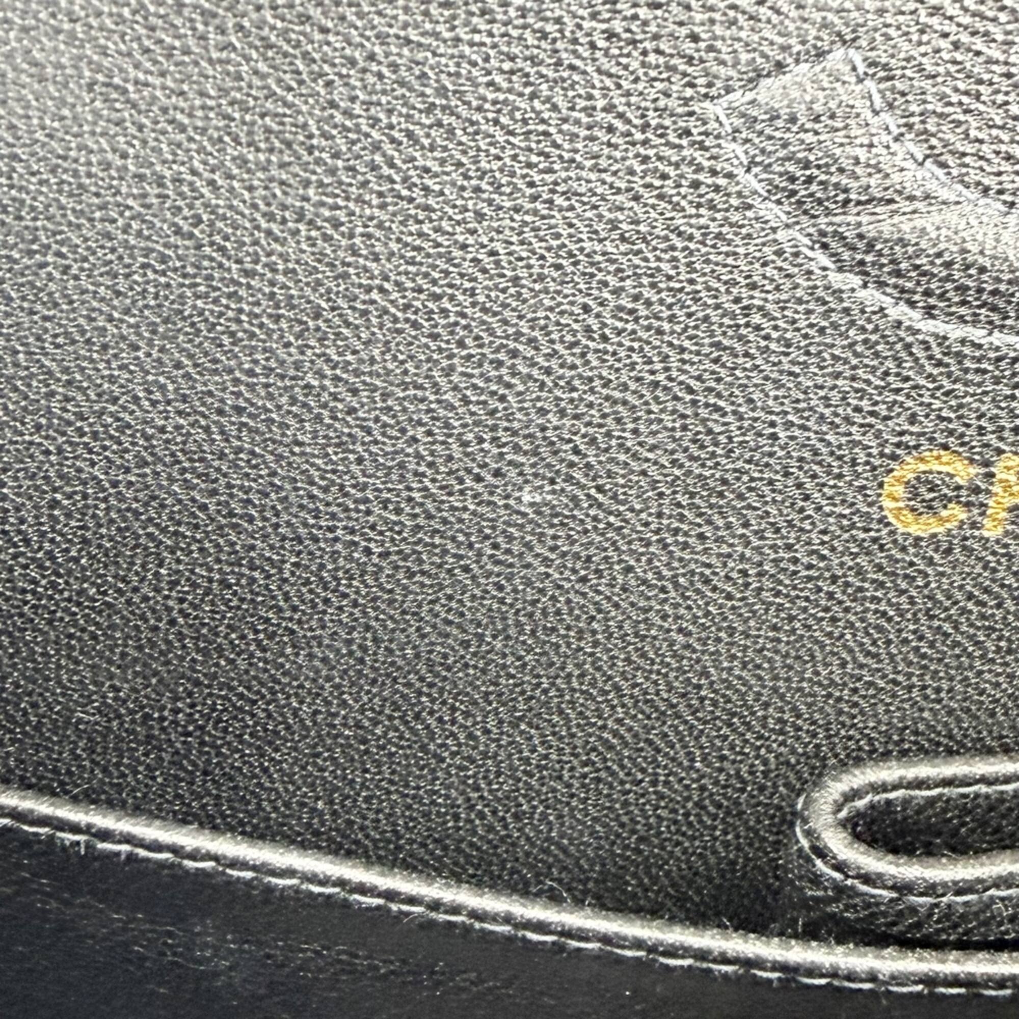 Chanel Matelasse Black Grained Calfskin Shoulder Bag (Pre-Owned)