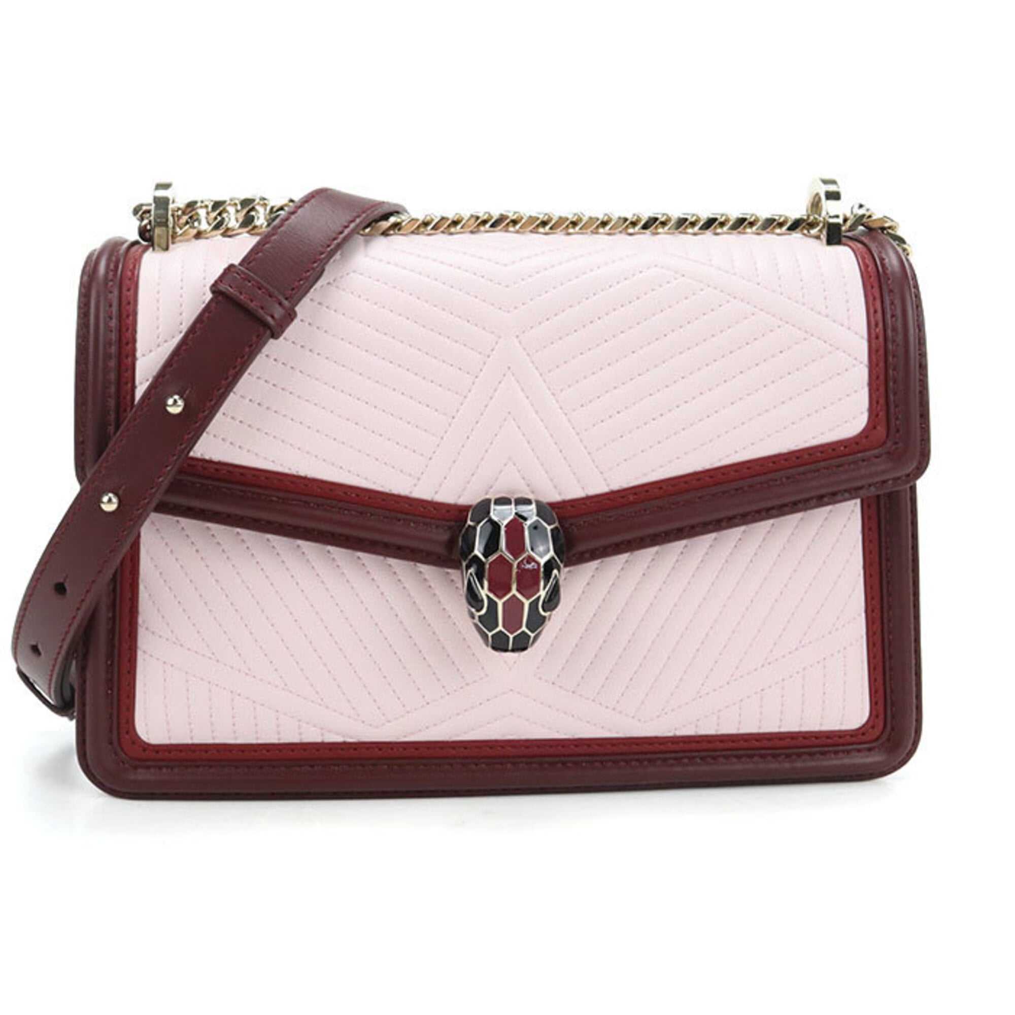 Bvlgari Pink Leather Shoulder Bag (Pre-Owned)