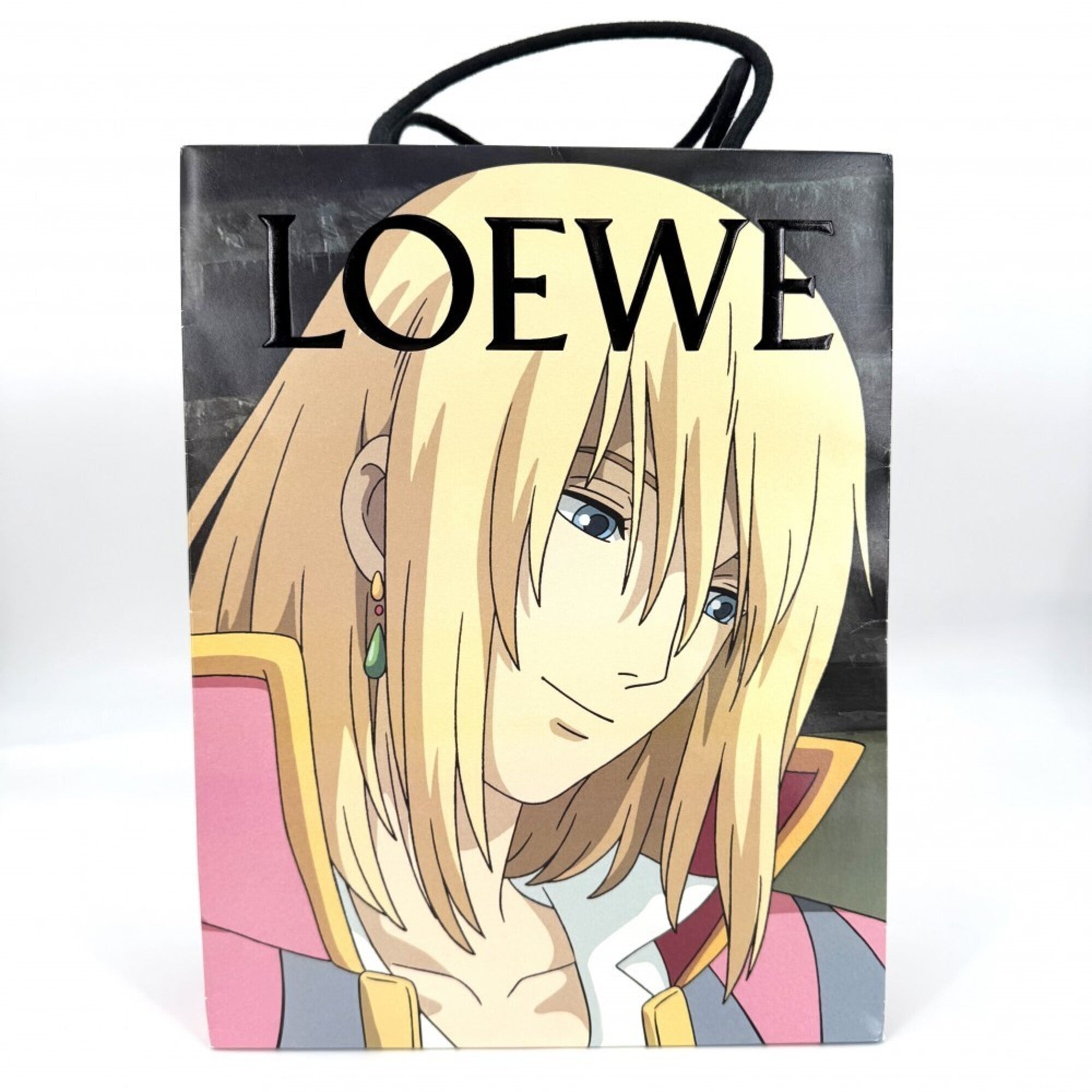 Loewe Linen Blue Multi-Color Cotton Linen Pouch (Pre-Owned)