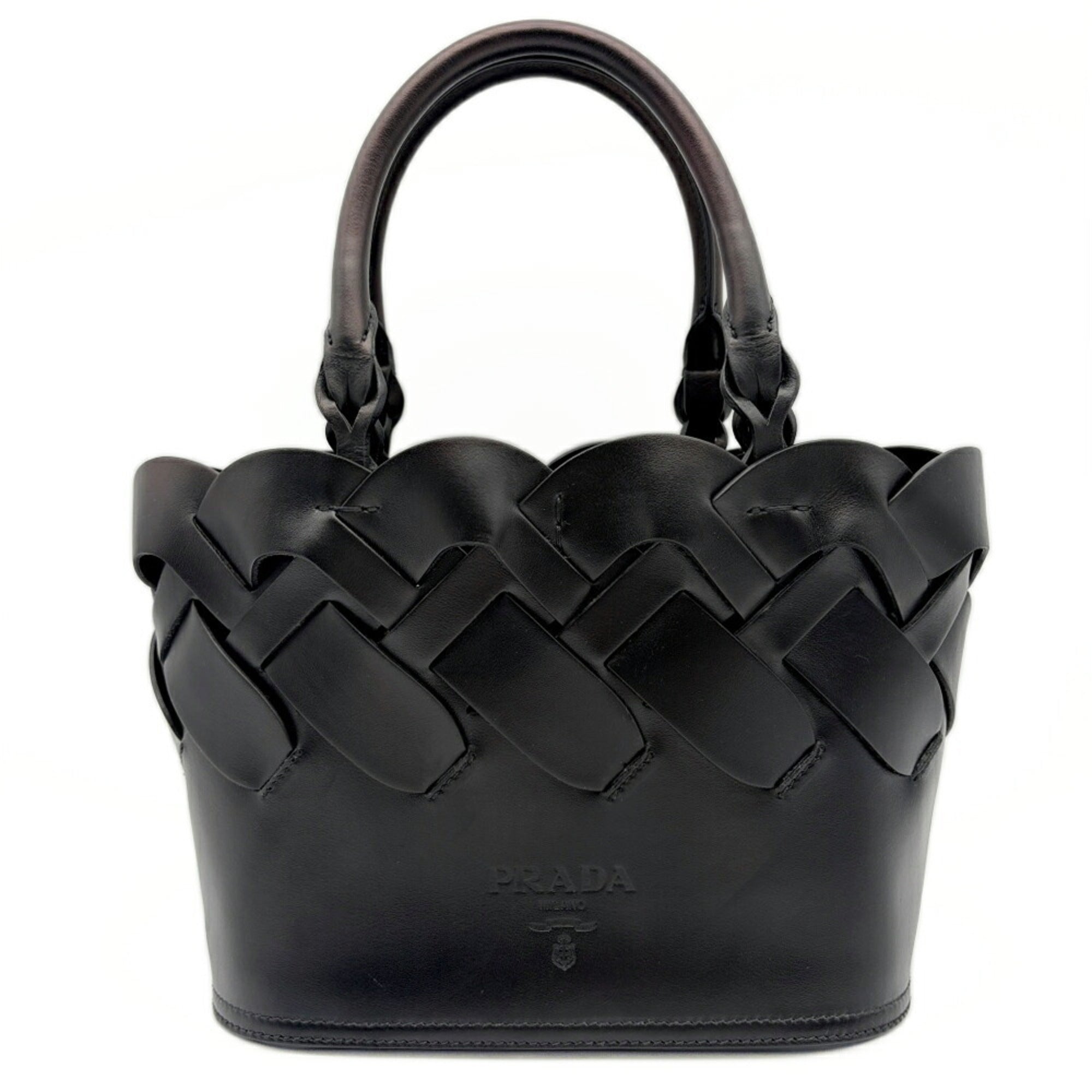 Prada Black Leather Tote Bag (Pre-Owned)