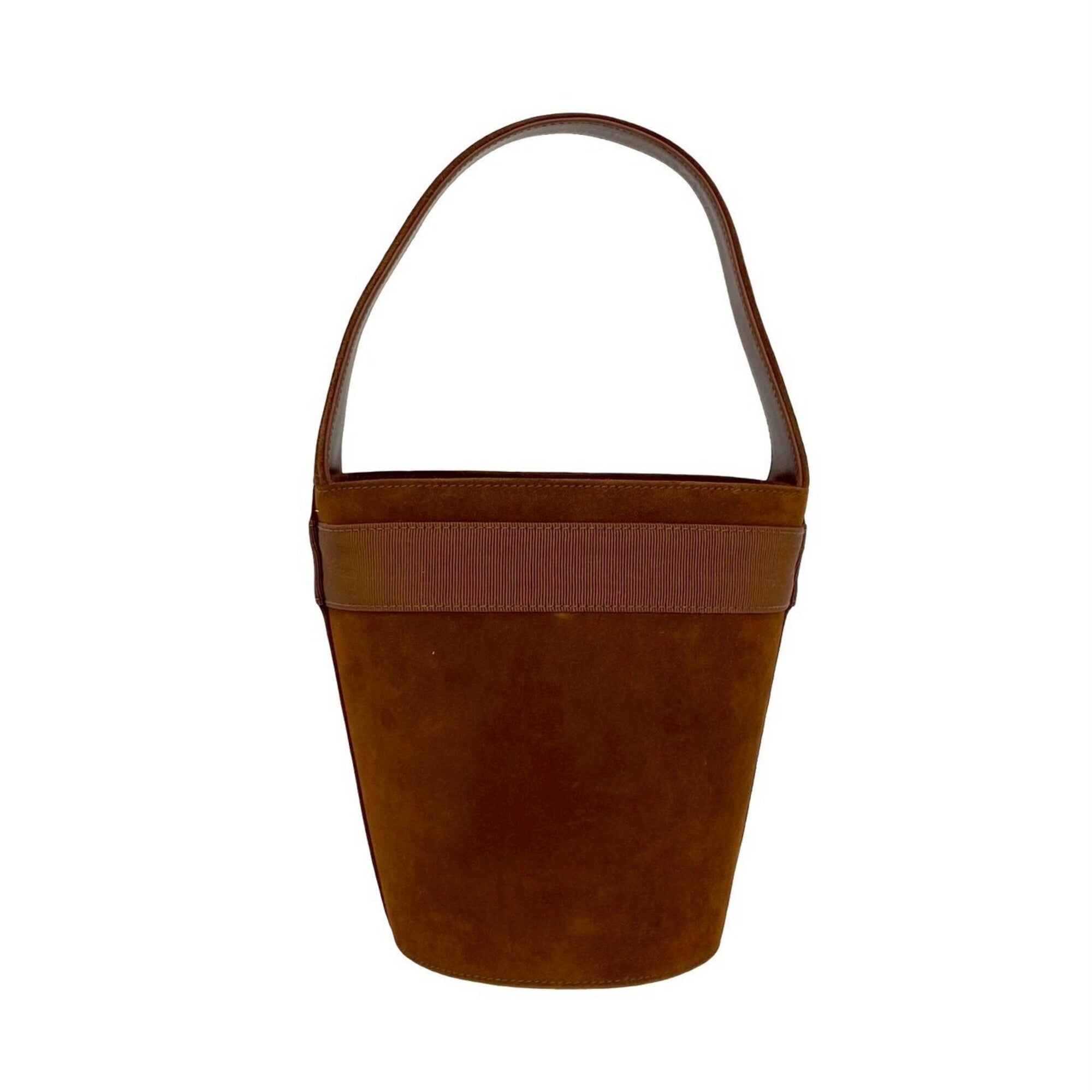 Salvatore Ferragamo Brown Suede Handbag (Pre-Owned)