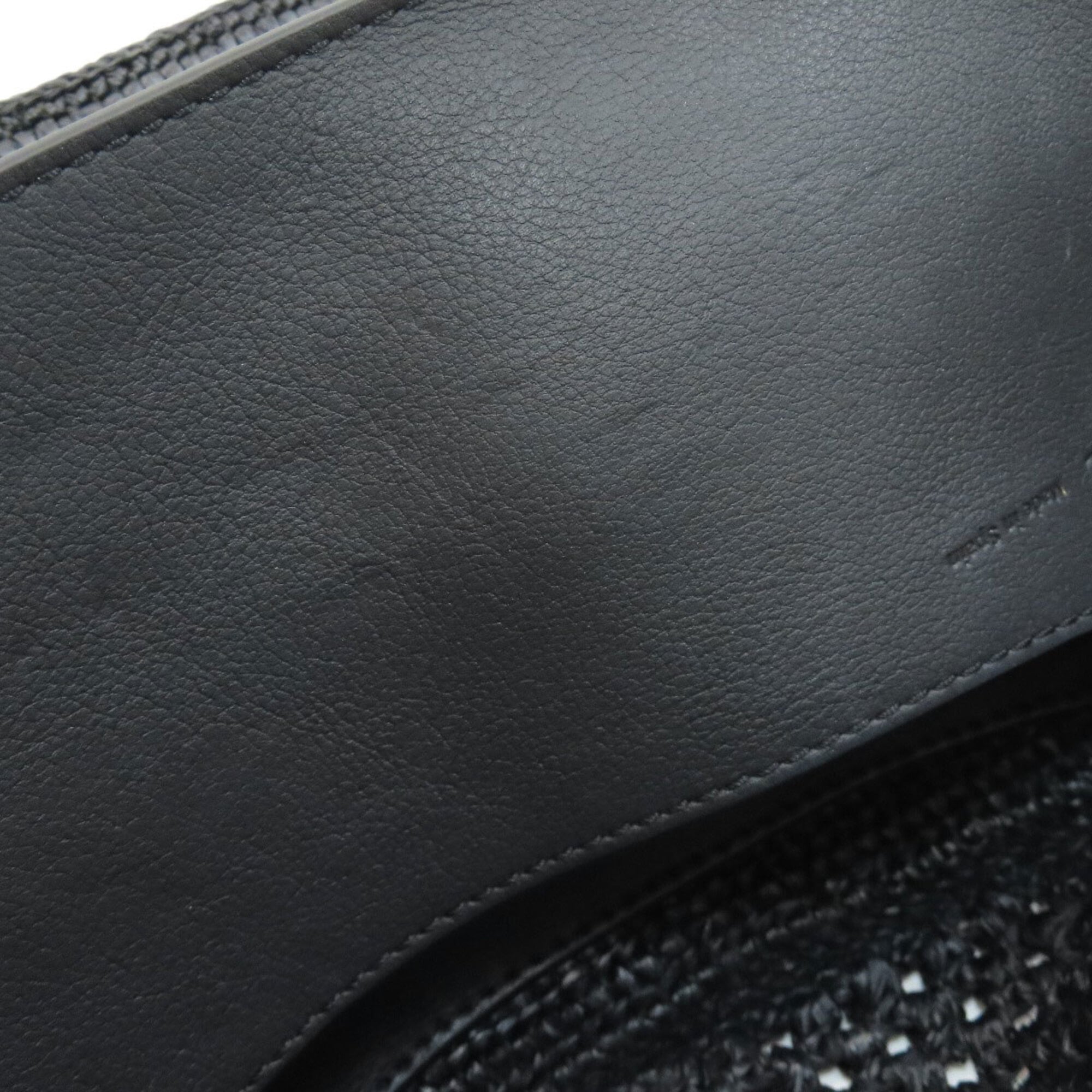 Loewe Black Raffia Leather Handbag (Pre-Owned)