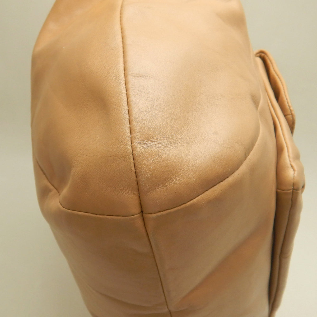 Coach Kristin Beige Leather Shoulder Bag (Pre-Owned)