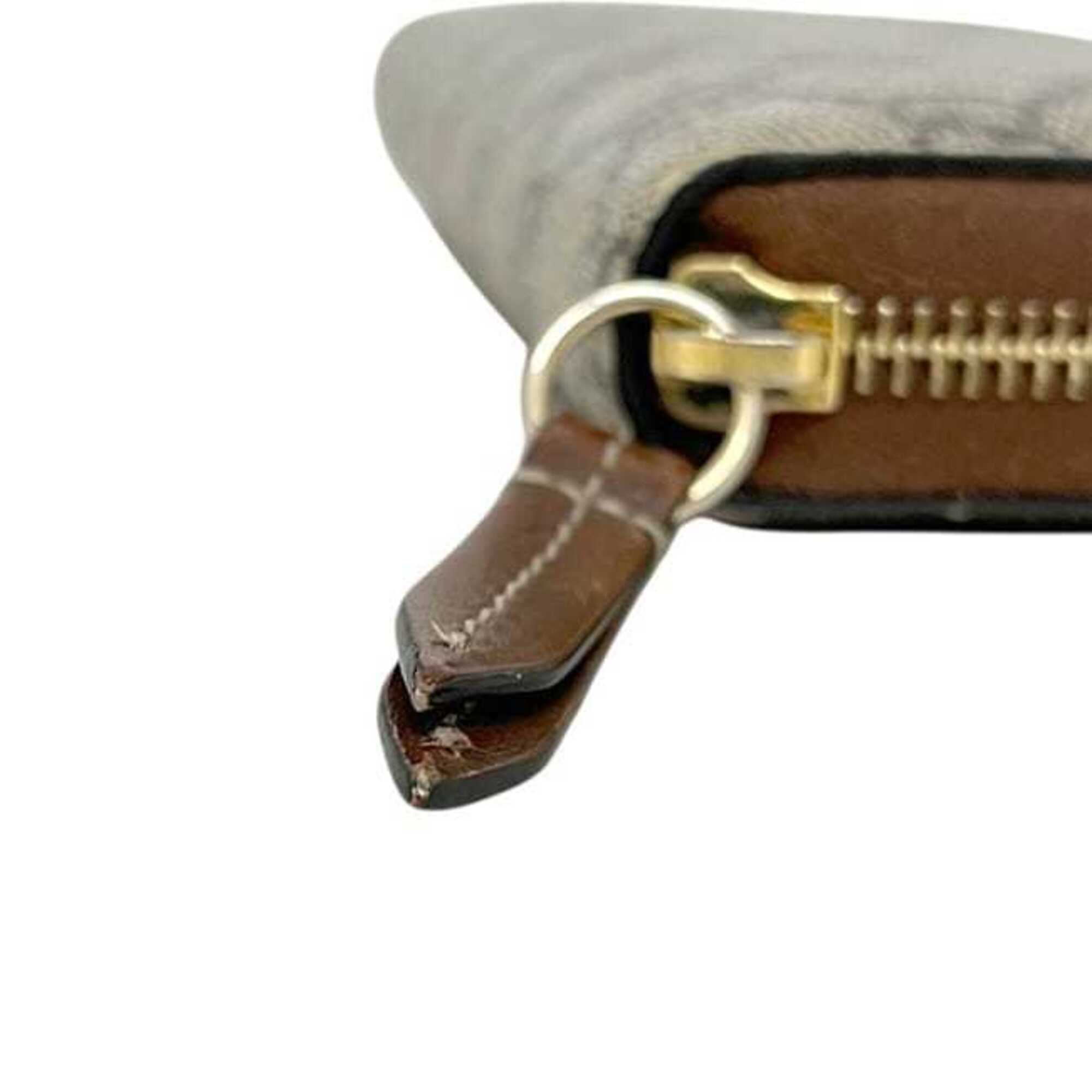 Gucci Beige Brown Pvc Leather Long Wallet (Bi-Fold) (Pre-Owned)