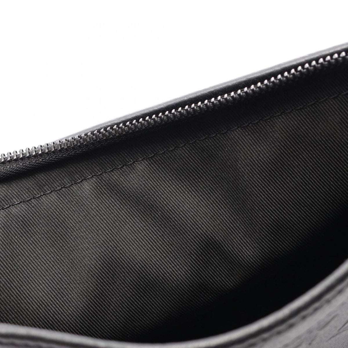 Louis Vuitton Black Leather Handbag Pouch Shoulder Bag (Pre-Owned)