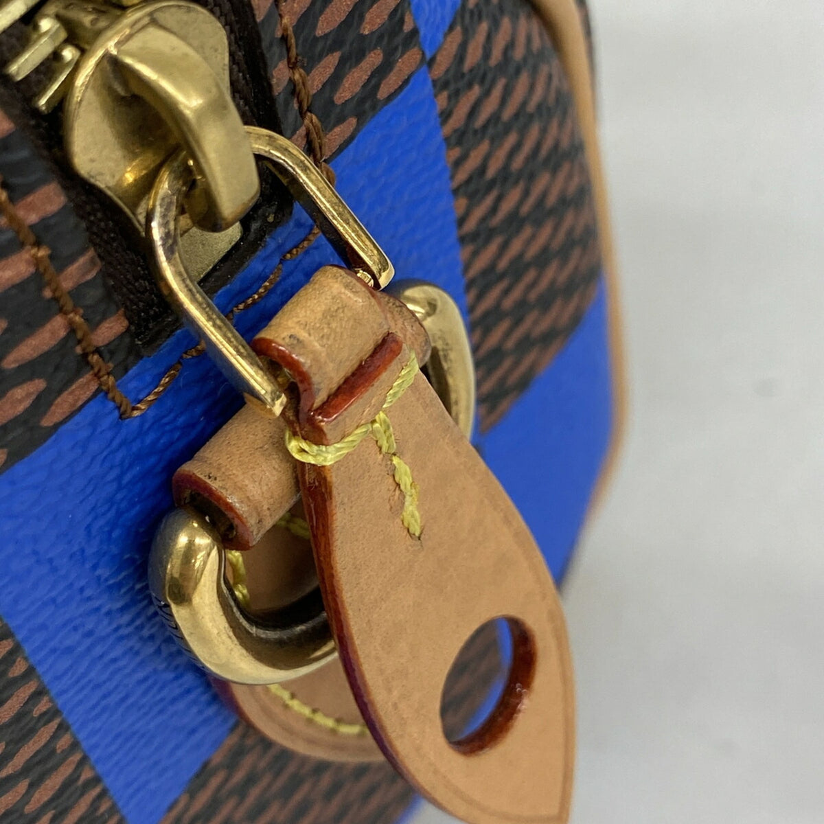 Louis Vuitton Blue Brown Handbag (Pre-Owned)
