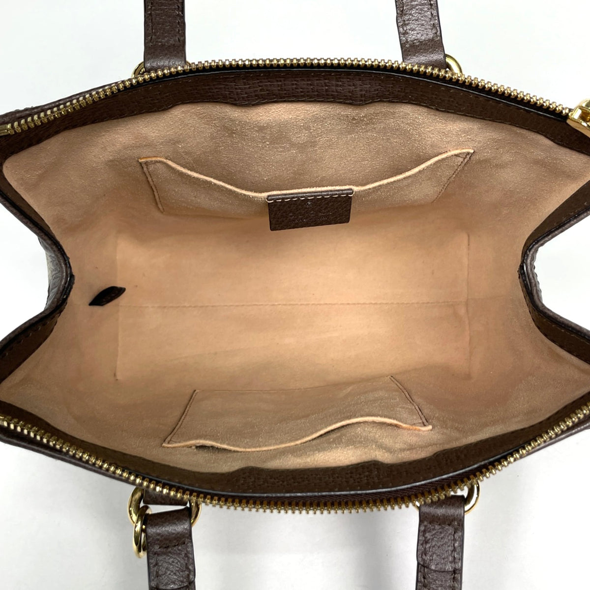 Gucci Ophidia Beige Brown Gg Supreme Leather Tote Bag (Pre-Owned)