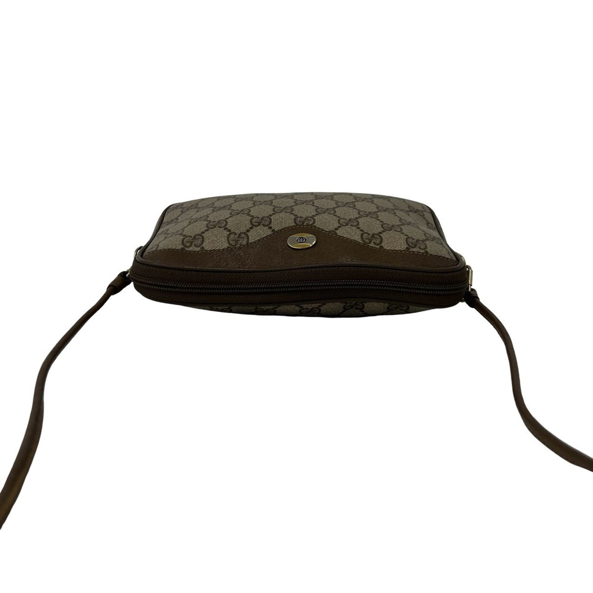 Gucci Brown Leather Pvc Pochette Shoulder Bag (Pre-Owned)