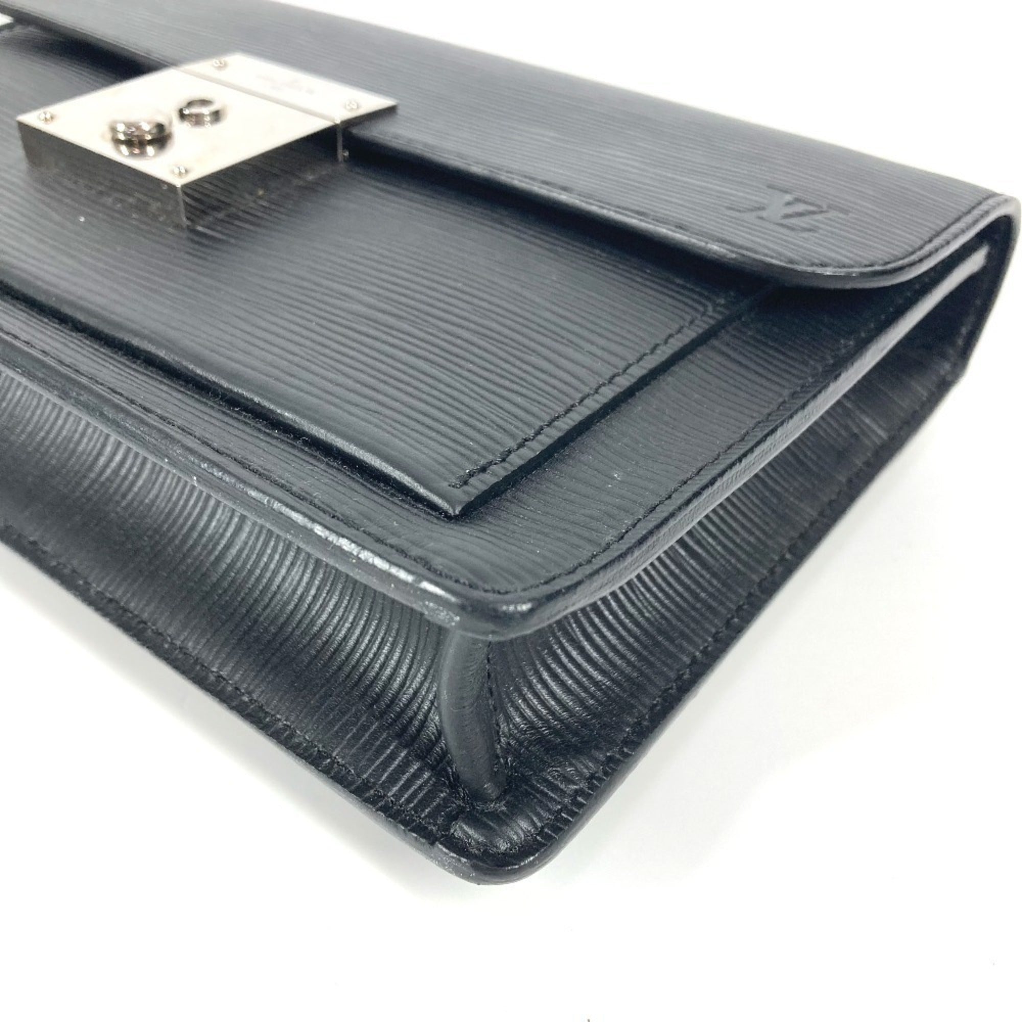 Louis Vuitton Black Noir Epi Leather Clutch Bag Pouch (Pre-Owned)