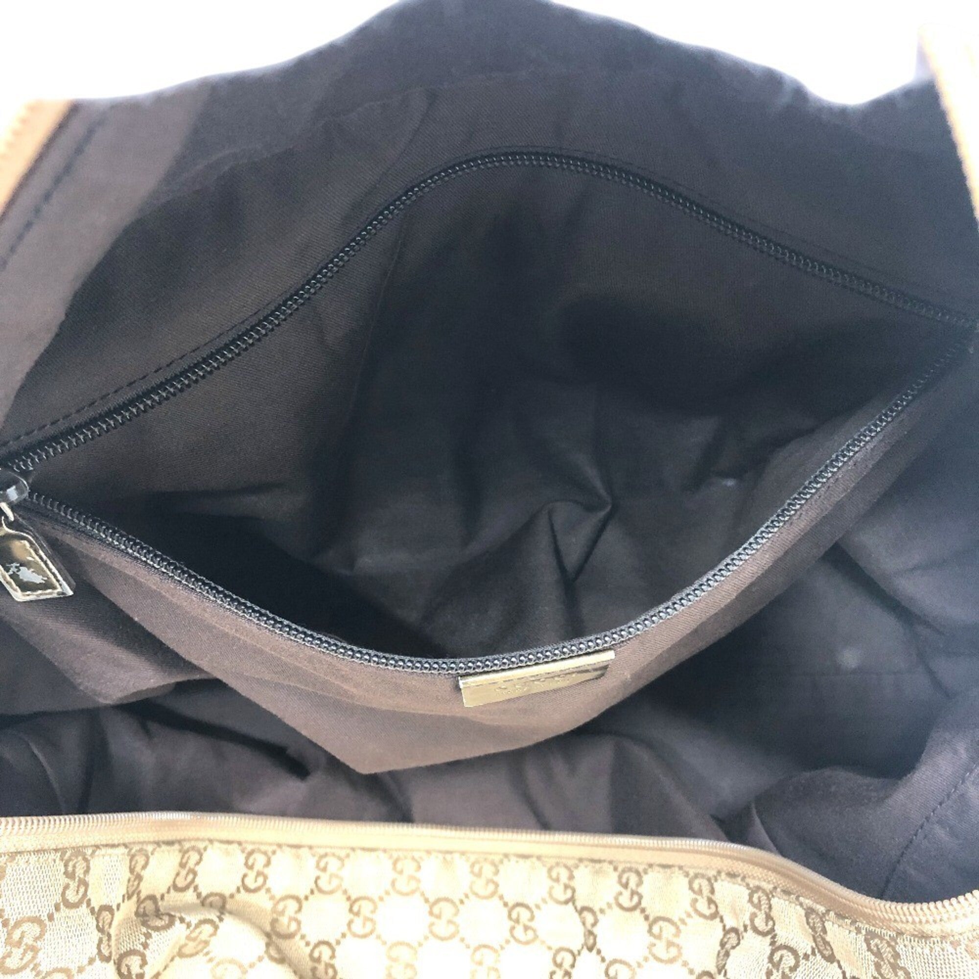 Gucci Beige Gg Canvas Boston Bag Tote Bag (Pre-Owned)