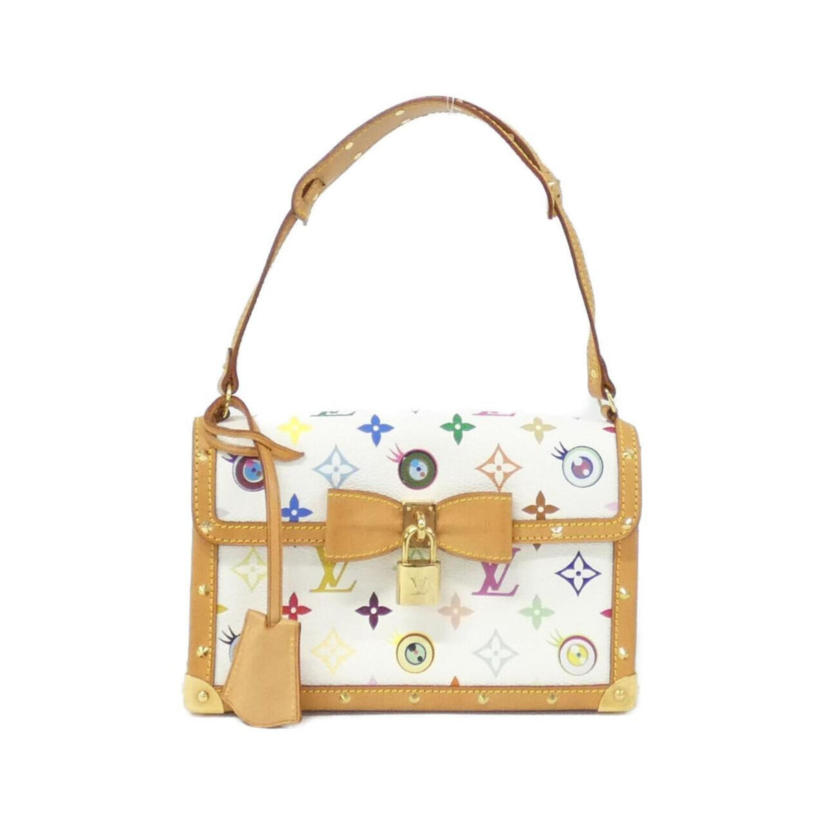 Louis Vuitton White Coated Canvas Pochette Shoulder Bag (Pre-Owned)