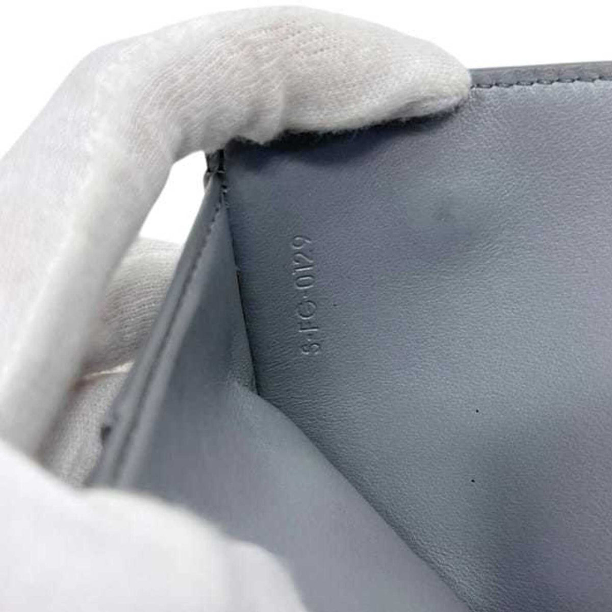 Celine Gray Leather Wallet (Tri-Fold) (Pre-Owned)