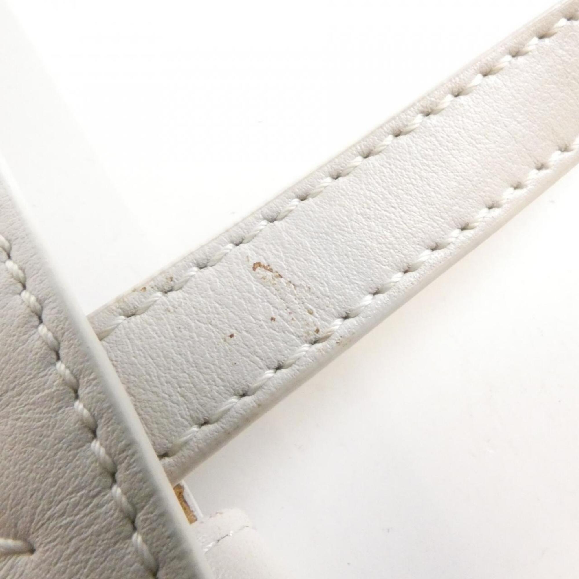 Loewe Beige White Leather Handbag (Pre-Owned)