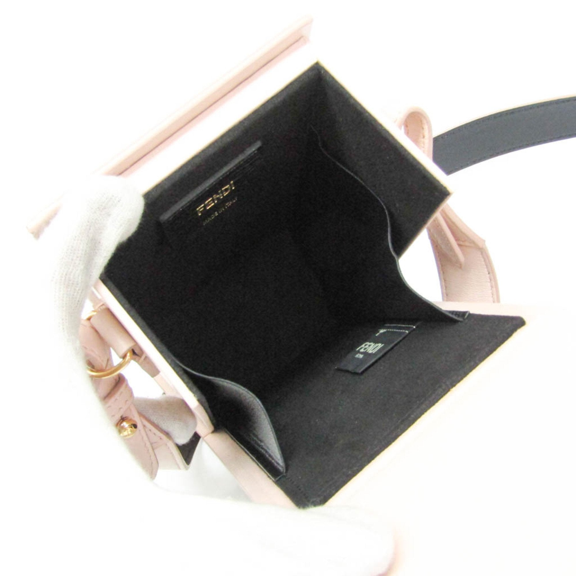 Fendi Pink Leather Shoulder Bag (Pre-Owned)