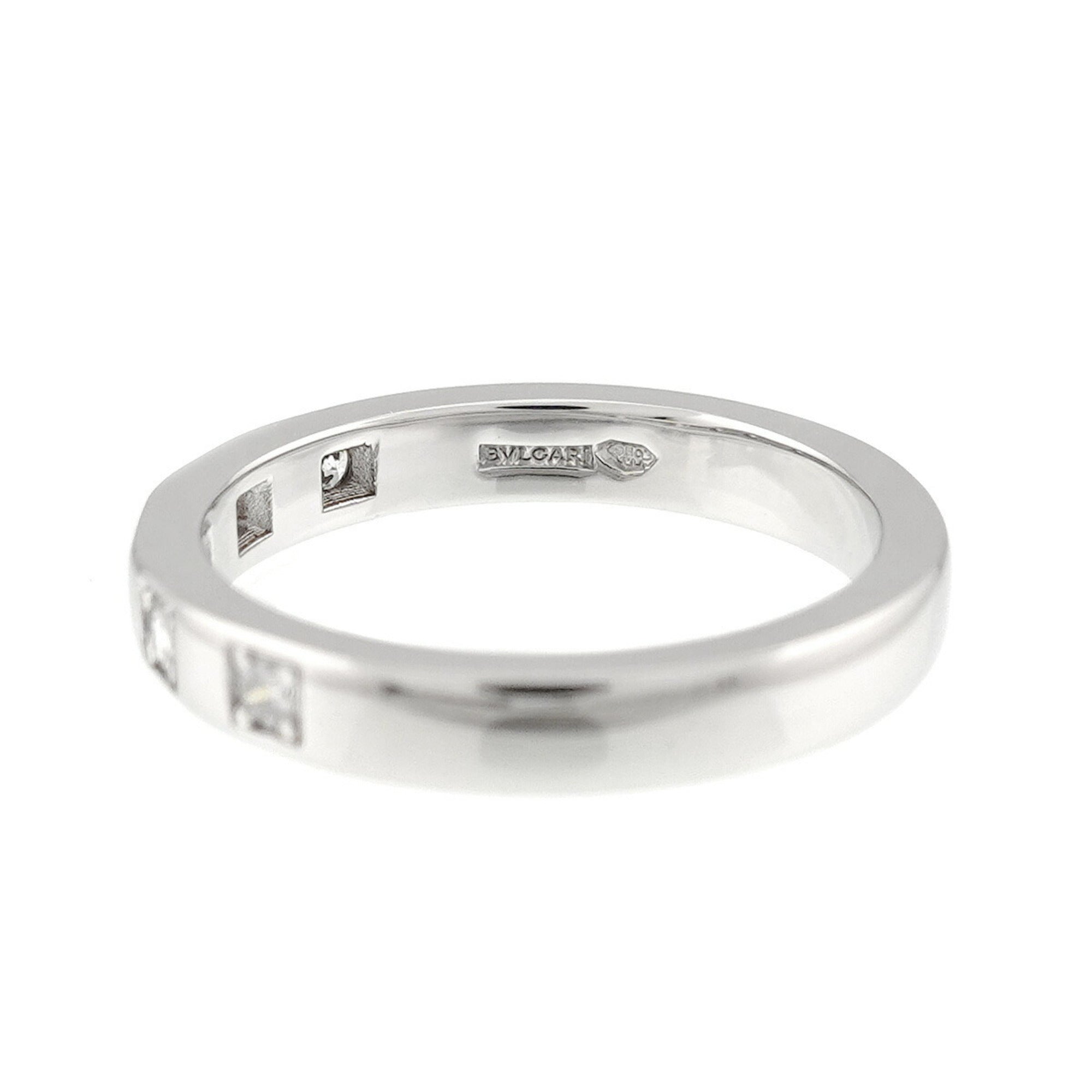 Bvlgari Silver Platinum 950 Band Ring (Pre-Owned)