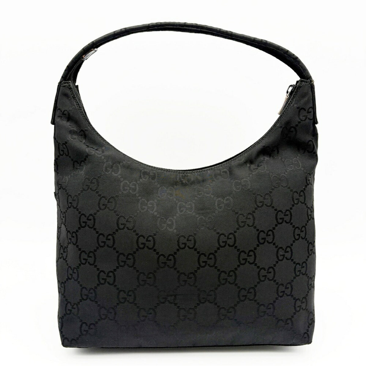 Gucci Black Nylon Leather Shoulder Bag (Pre-Owned)