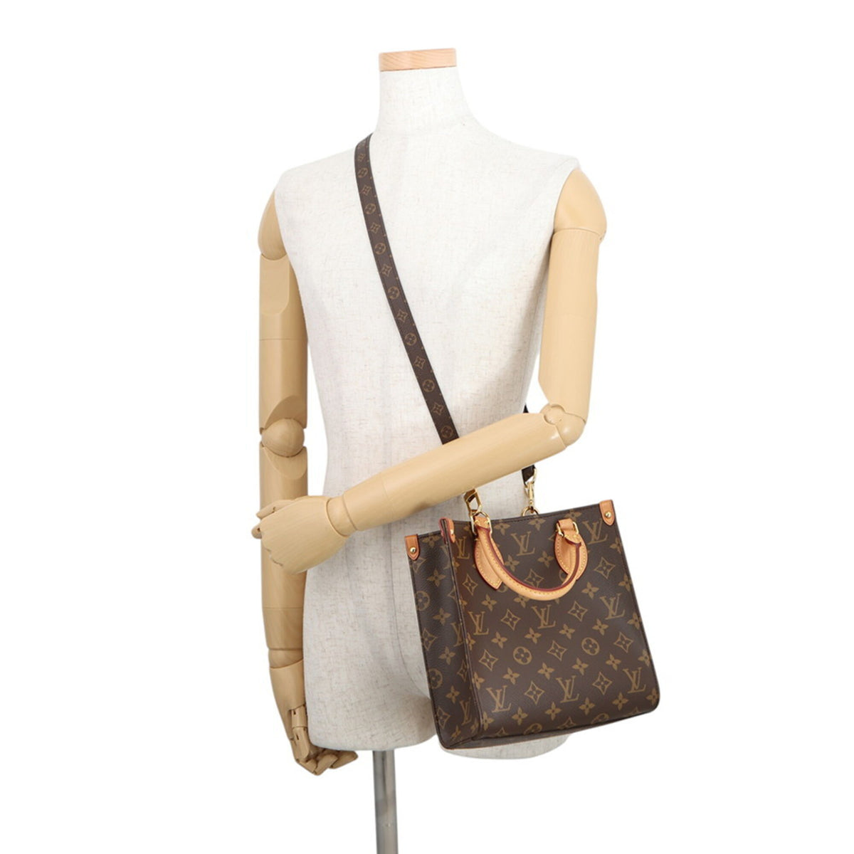 Louis Vuitton Brown Red Color Monogram Canvas Handbag Shoulder Bag (Pre-Owned)