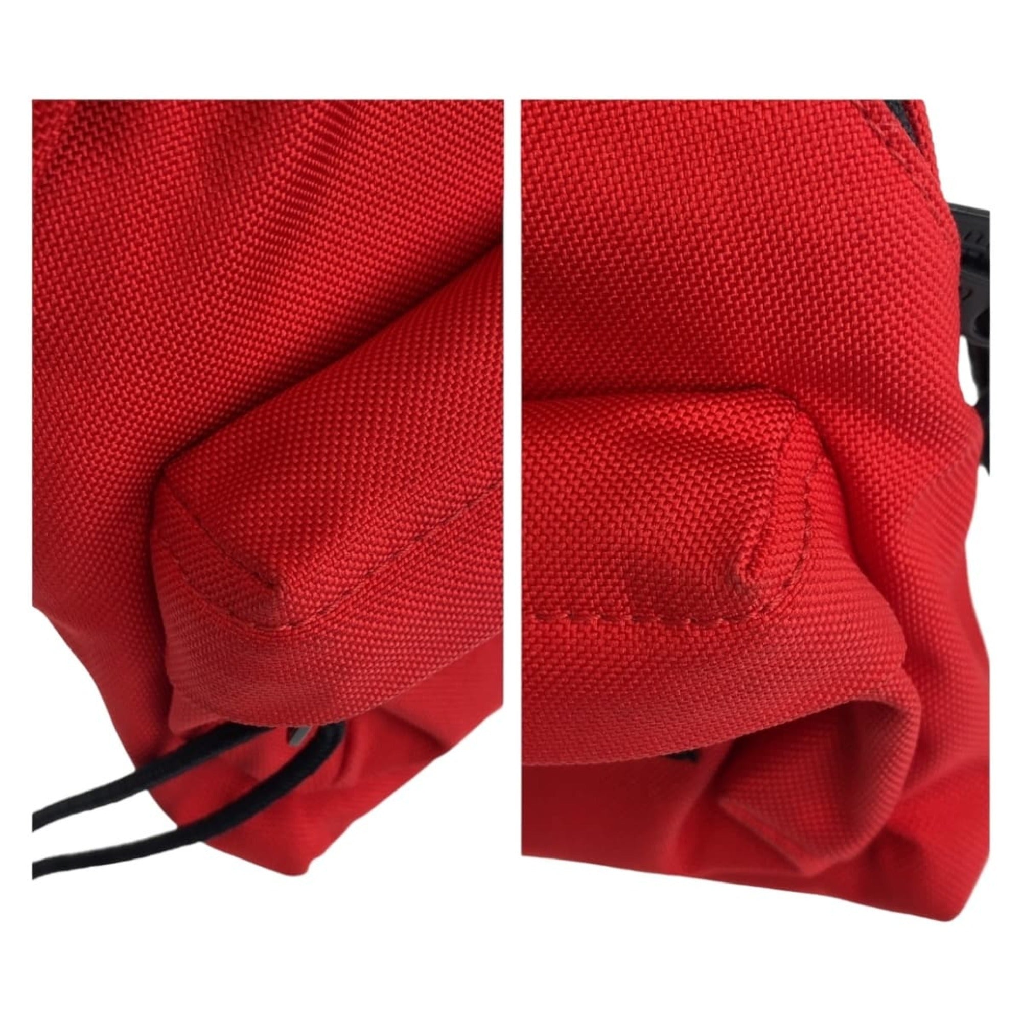 Balenciaga Black Red Color Nylon Pochette Shoulder Bag (Pre-Owned)