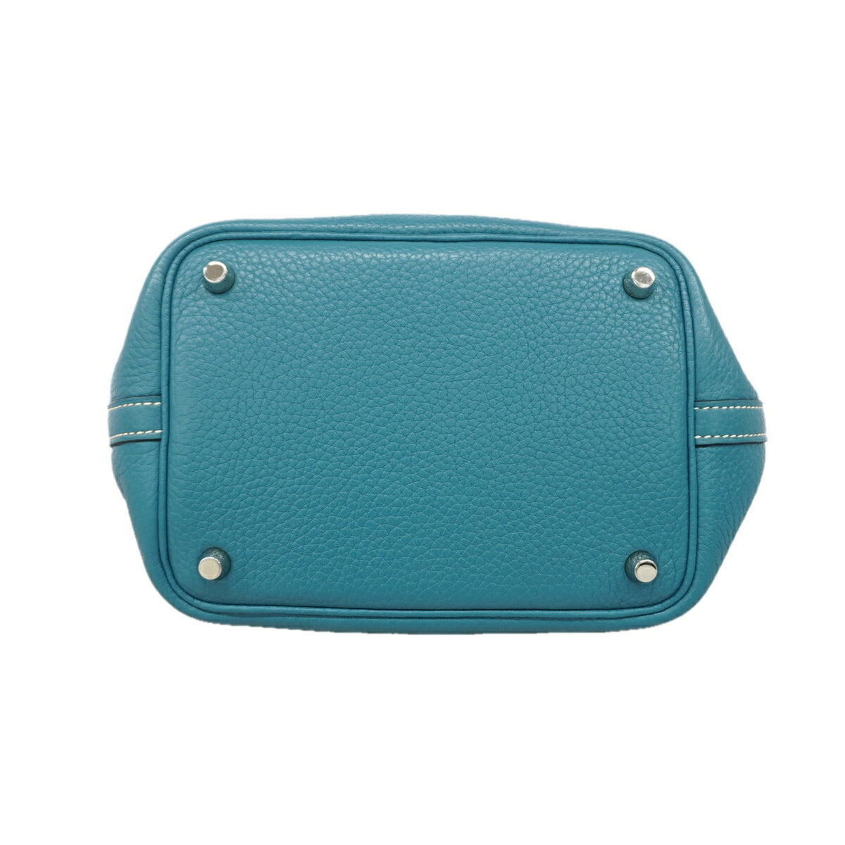 Hermes Blue Jean Taurillon Clemence Leather Handbag (Pre-Owned)