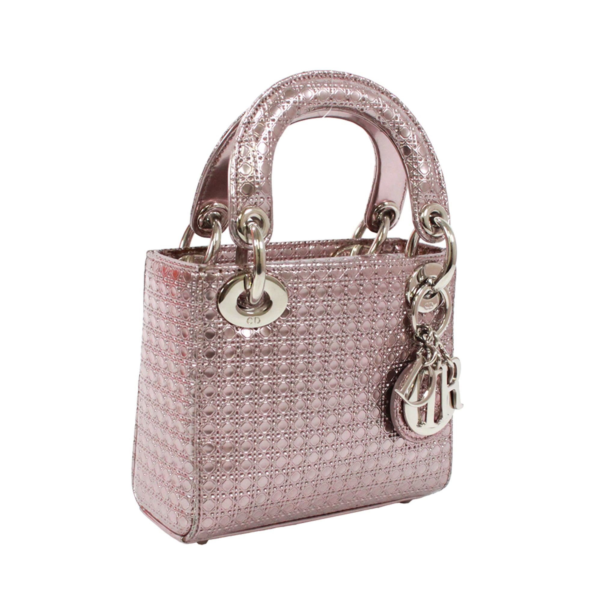 Christian Dior Metallic Pink Patent Leather Shoulder Bag (Pre-Owned)