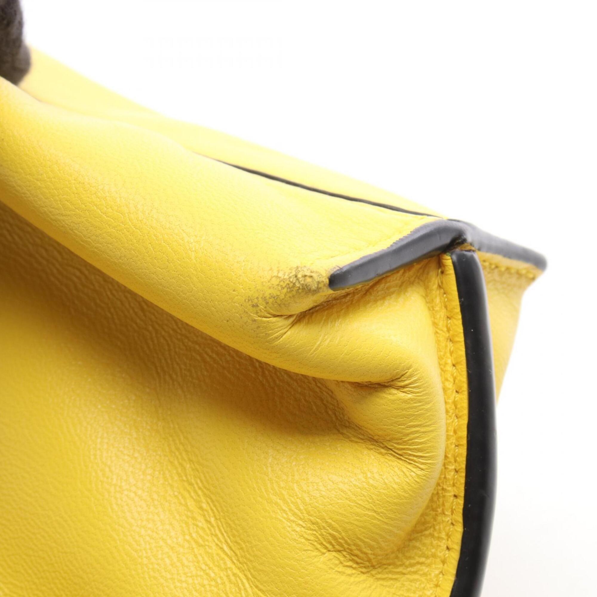 Loewe Yellow Leather Handbag Shoulder Bag (Pre-Owned)