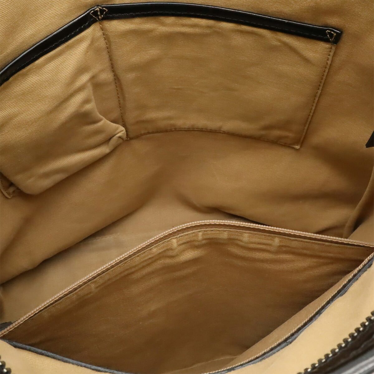 Burberry Beige Black Bordeaux Coated Canvas Shoulder Bag Tote Bag (Pre-Owned)