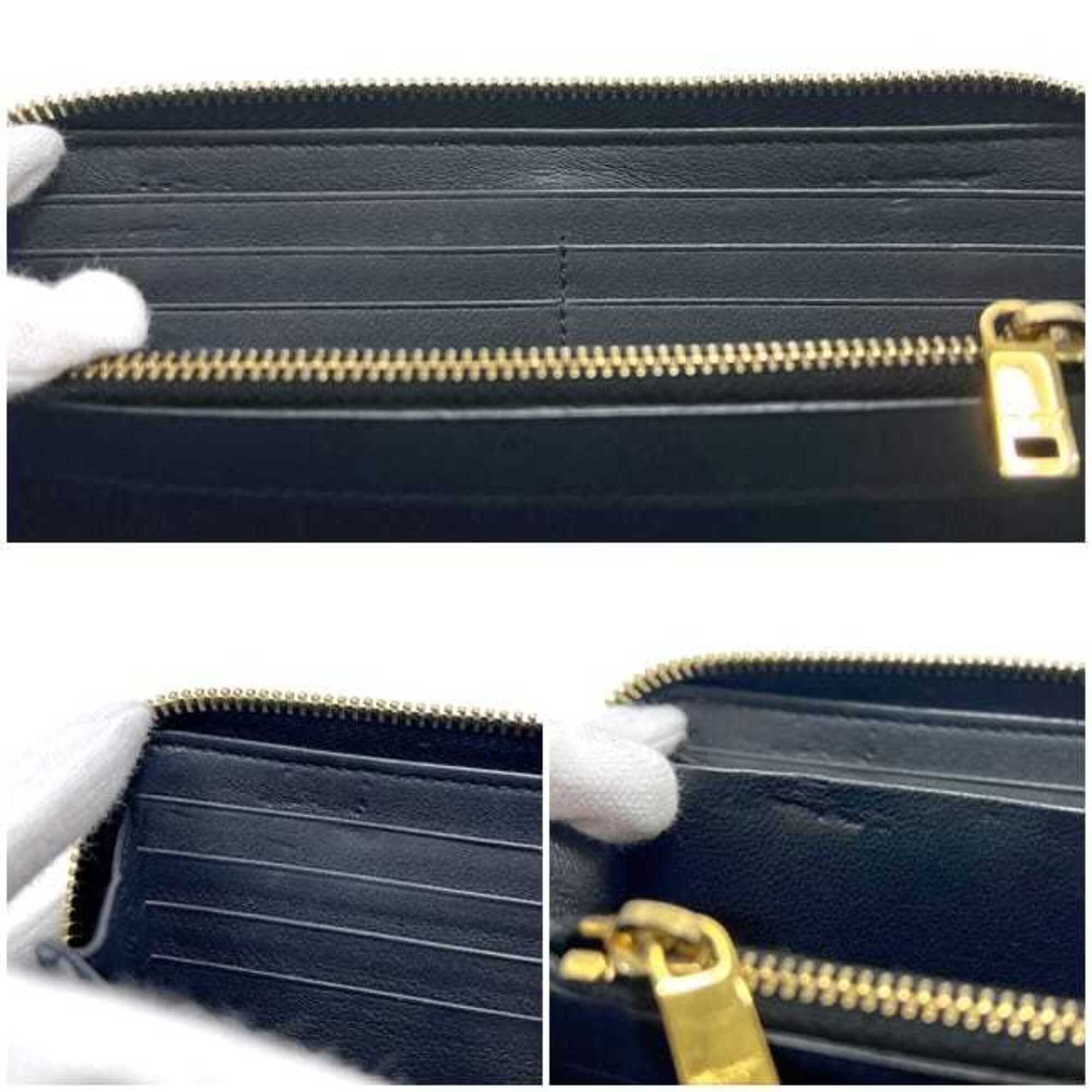 Saint Laurent Black Leather Long Wallet (Bi-Fold) (Pre-Owned)