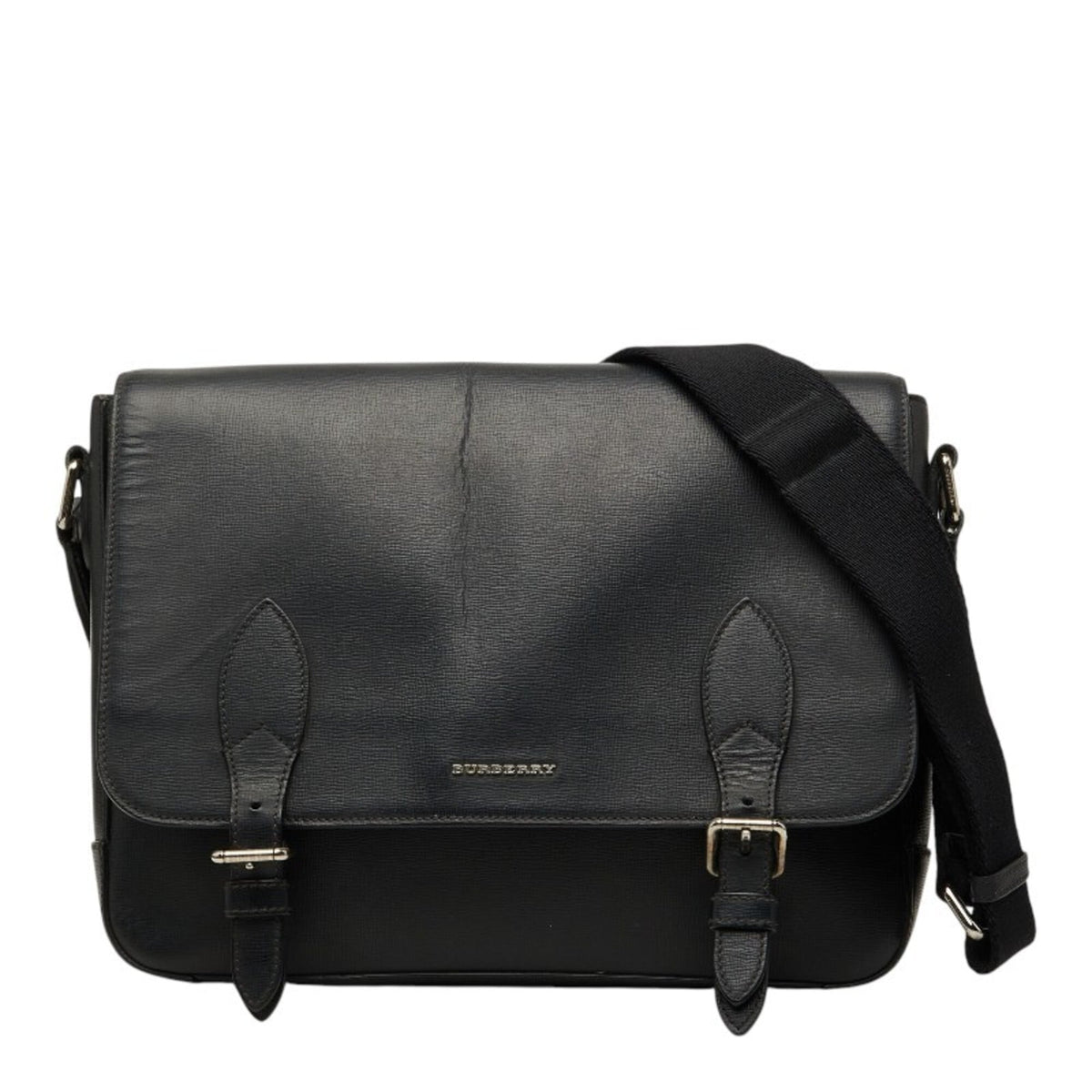 Burberry Black Leather Shoulder Bag (Pre-Owned)