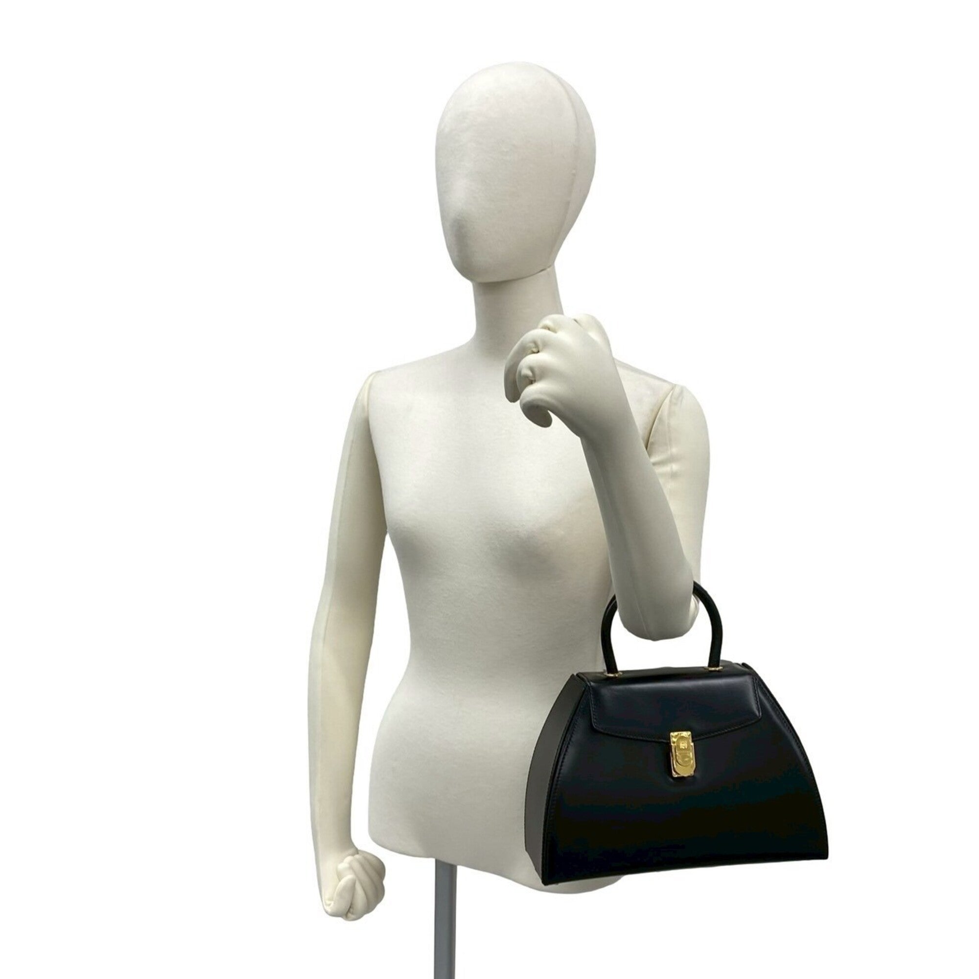 Loewe Black Leather Handbag Tote Bag (Pre-Owned)