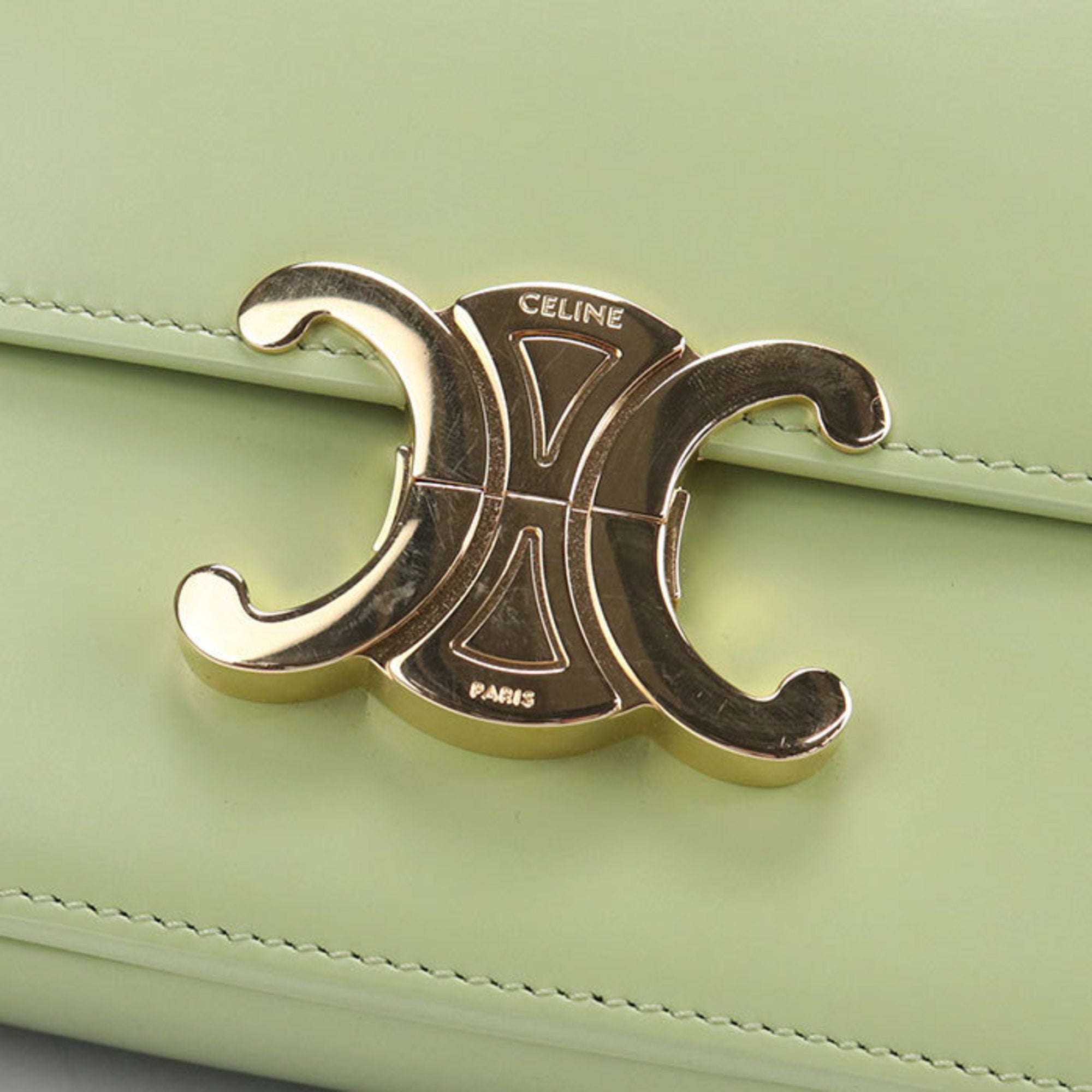 Celine Green Leather Shoulder Bag (Pre-Owned)